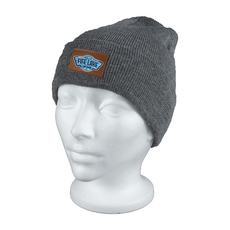 "TIBURON" Fashion and Performance Knit Cuffed Beanie with Patch 4