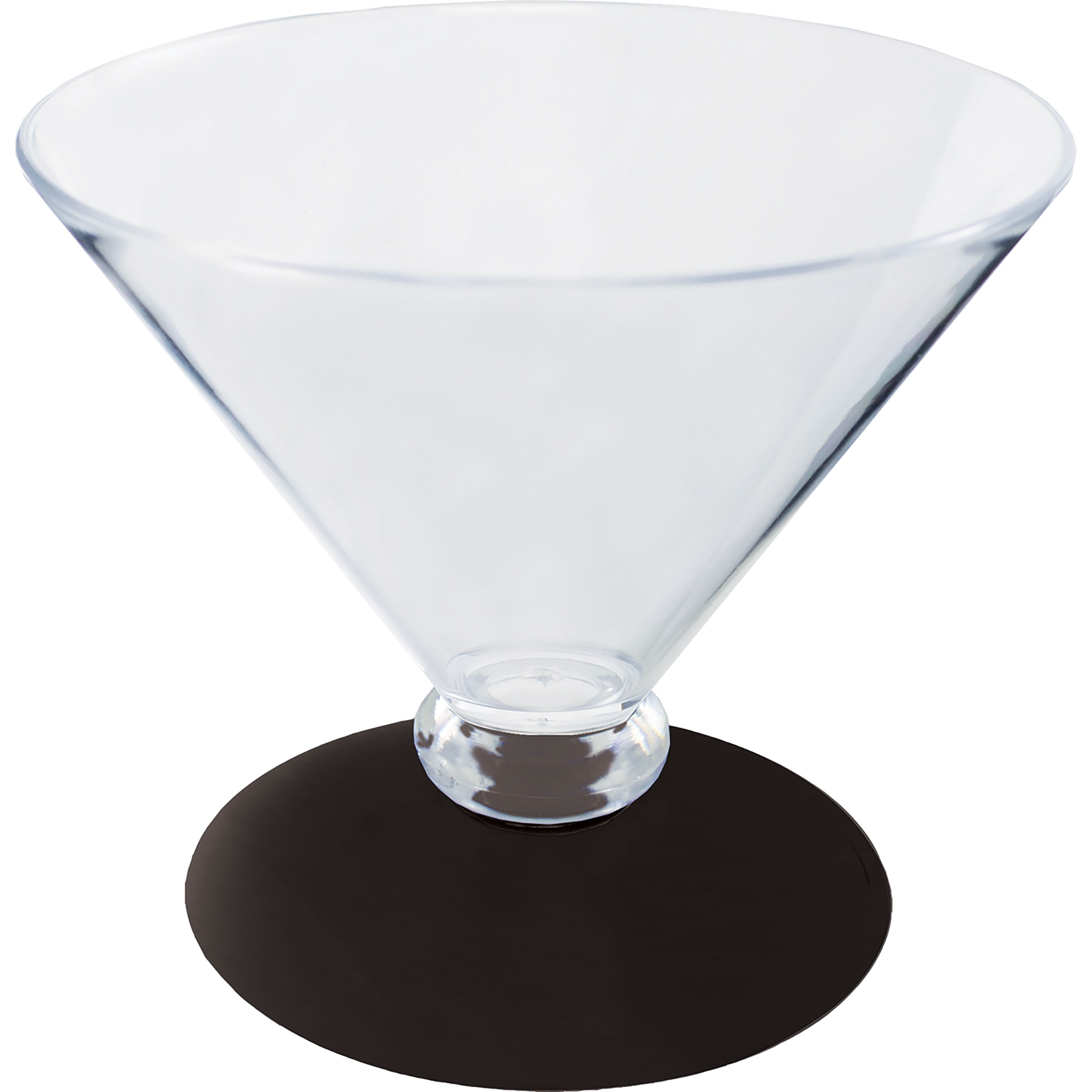 7oz Short Stem Plastic Martini Glass with Your Choice of Base Color 9