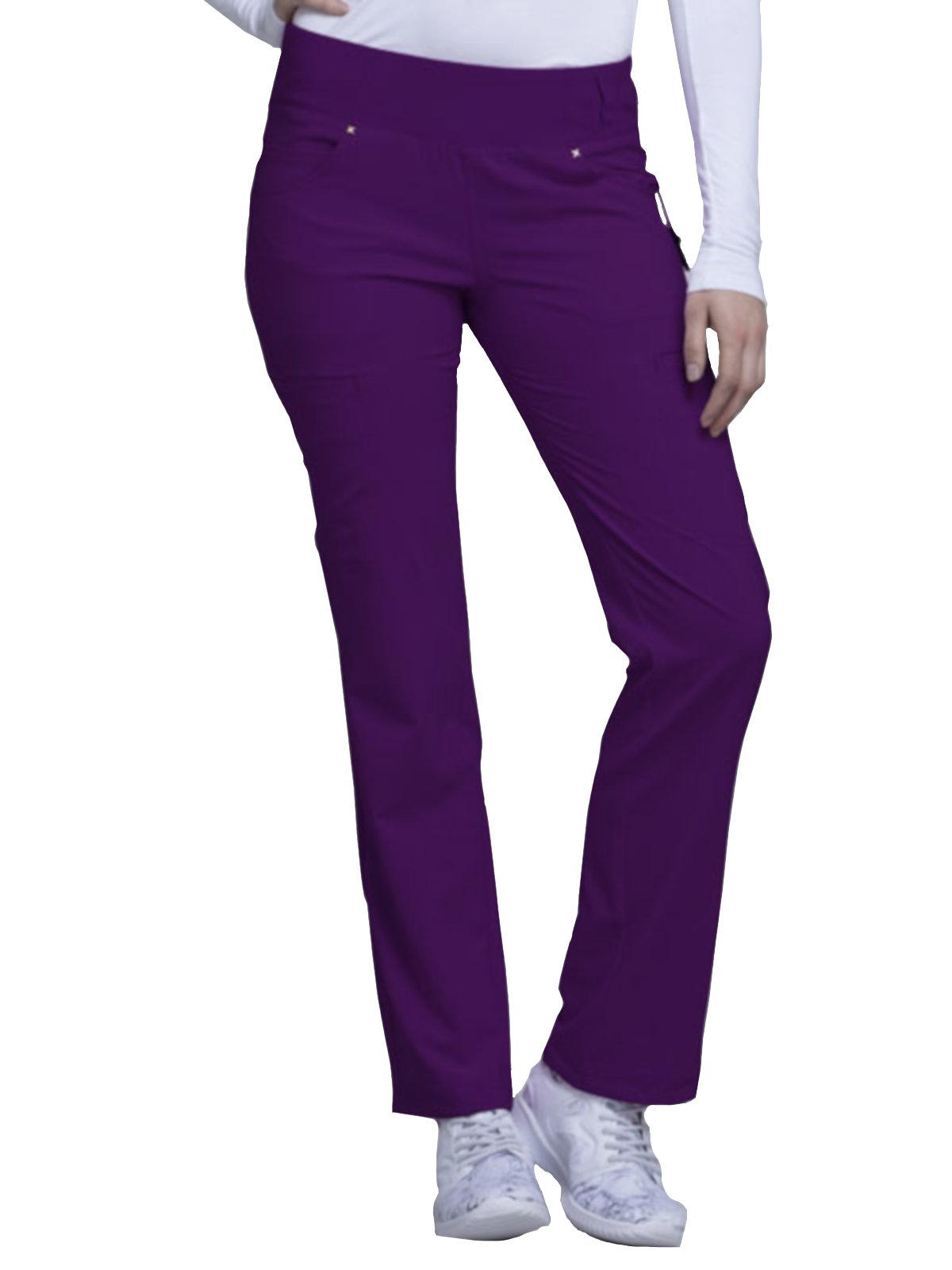 Cherokee - iFlex - Mid Rise Straight Leg Comfort Knit Waistband Pull-on Pant 20