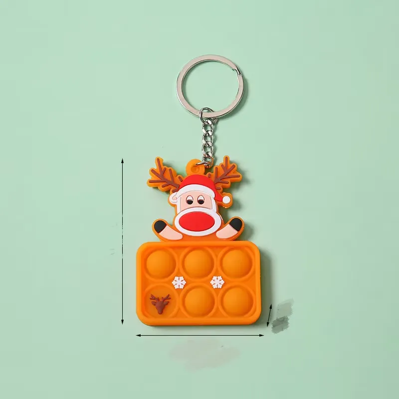 Christmas Ornament Push Bubble Pop Toy Keychain 7