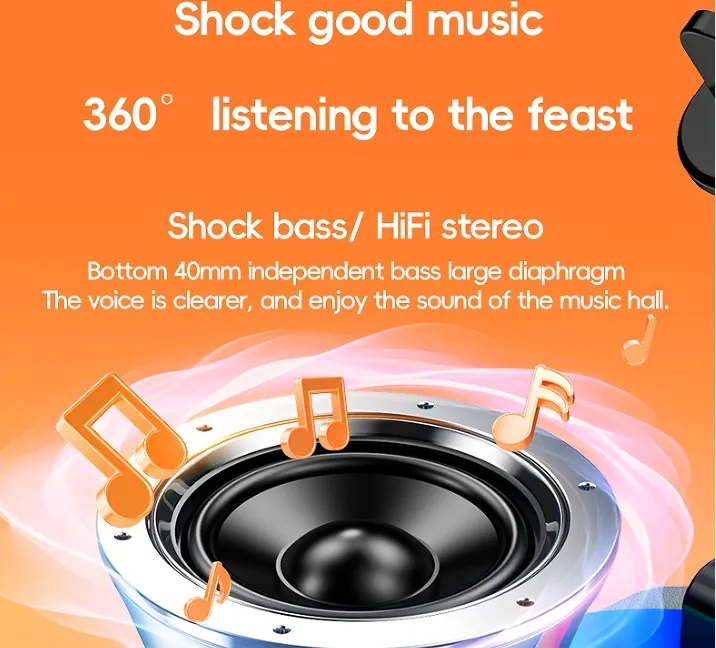 Foldable Bluetooth Speaker Phone Stand with Wireless Charging 3