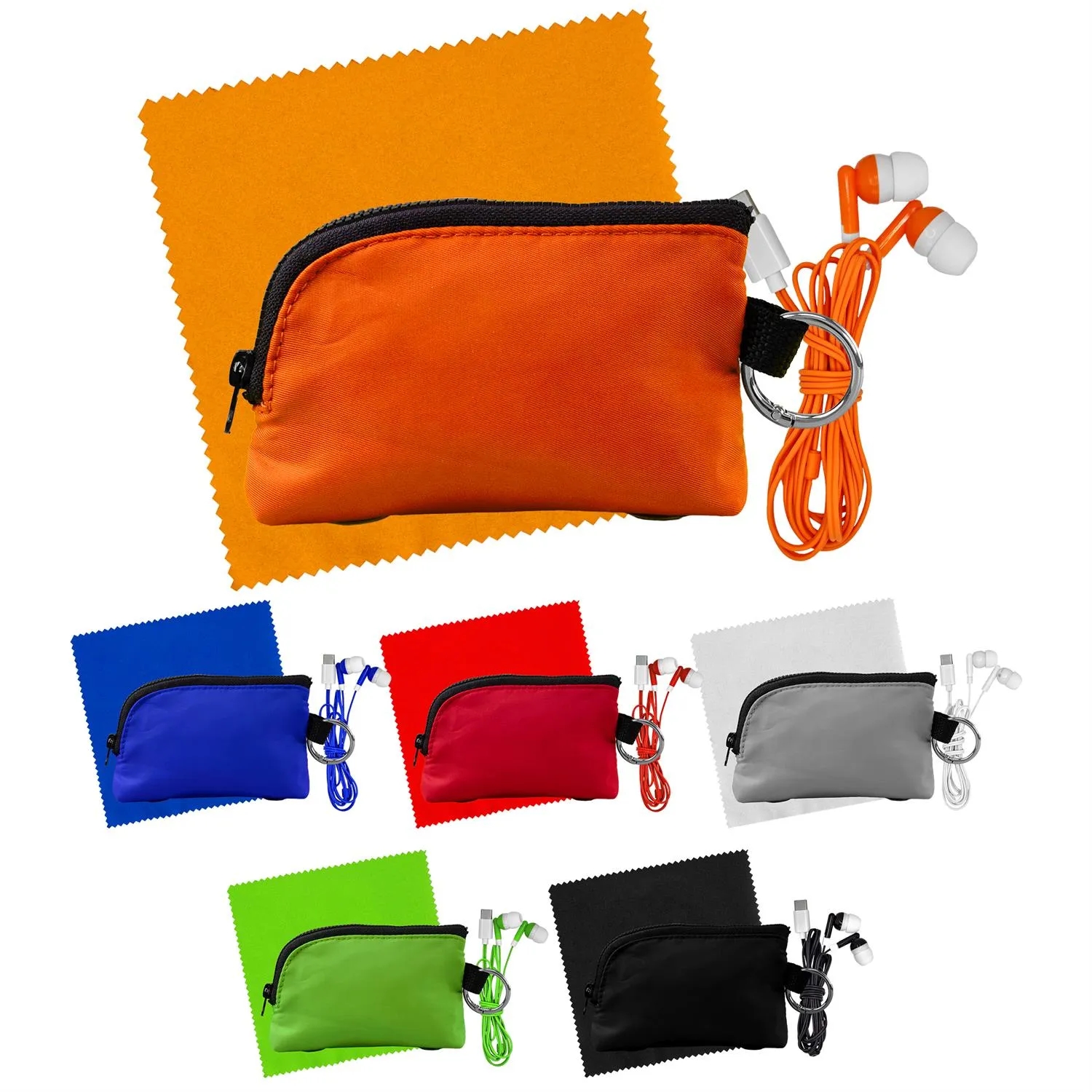 Zip Around Cloth & Ear Bud Kit 10