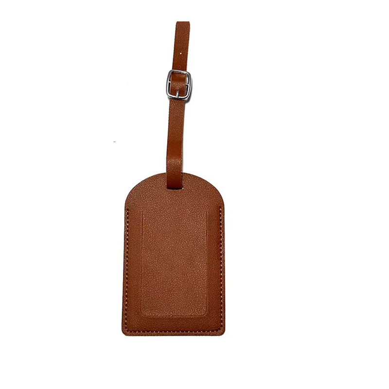 PU Leather Luggage Tag W/ Flip Open Window 3
