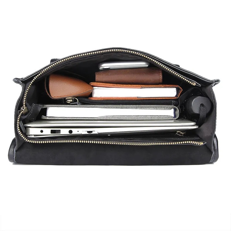 Custom Vintage Genuine Leather 15 Inch Laptop Backpack 4