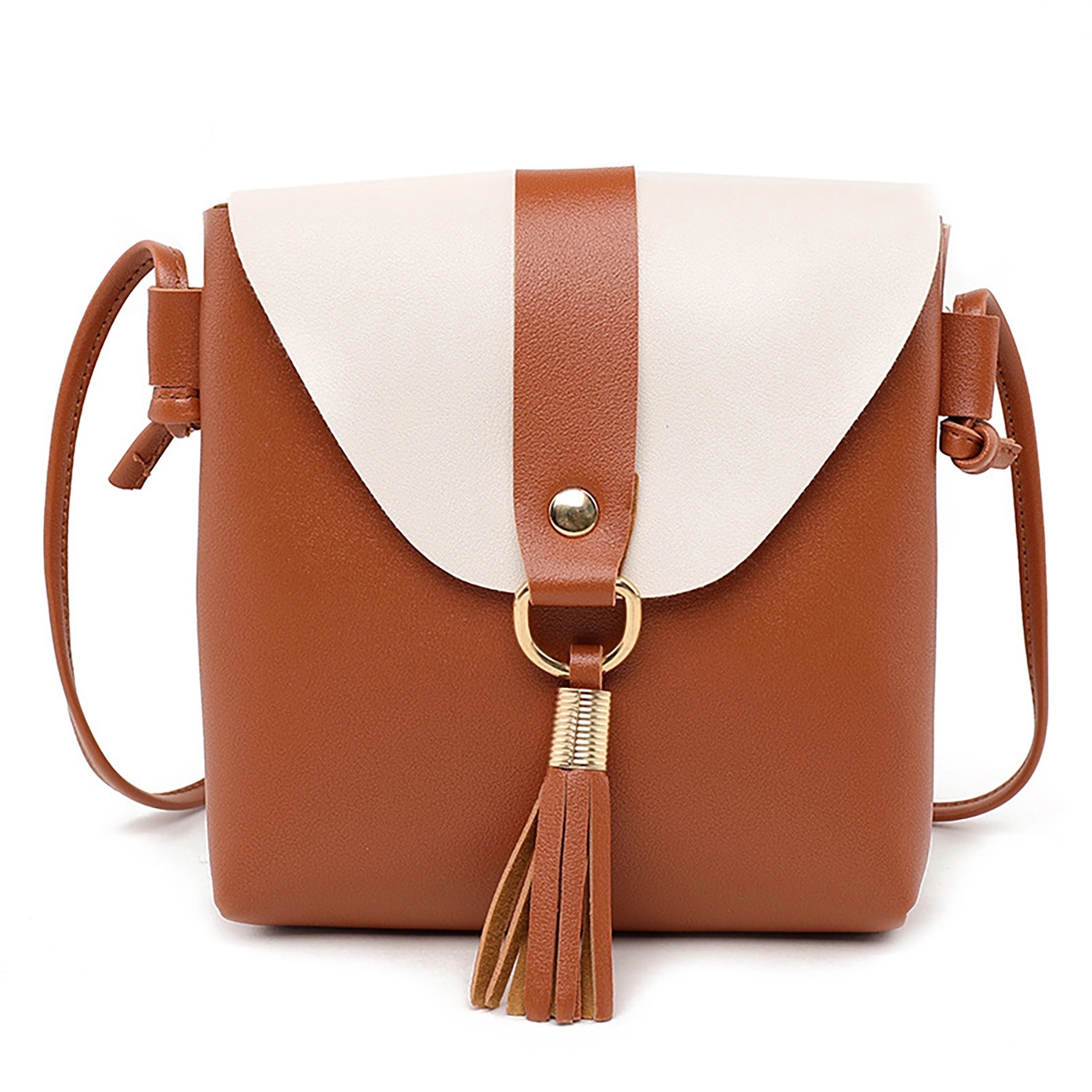 Two Tone Pu Mini Waist Bag with Tassel 1