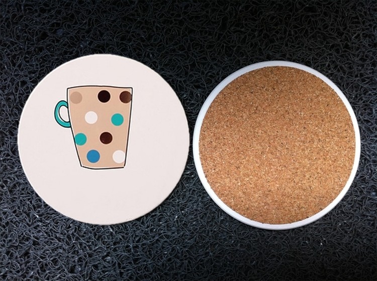 Round Ceramic Drink Coasters 2