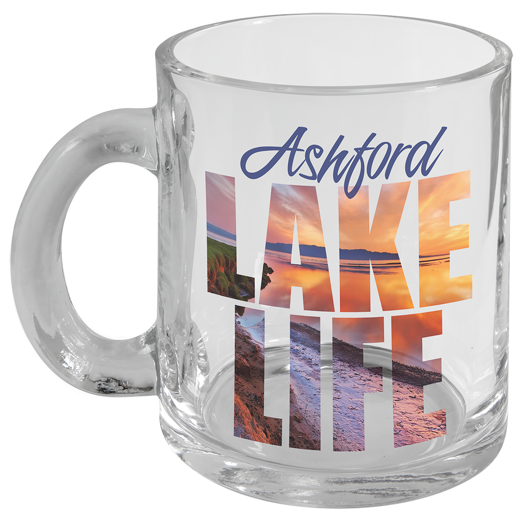 10 Oz. Sublimatable Clear Glass Mug With Handle 1