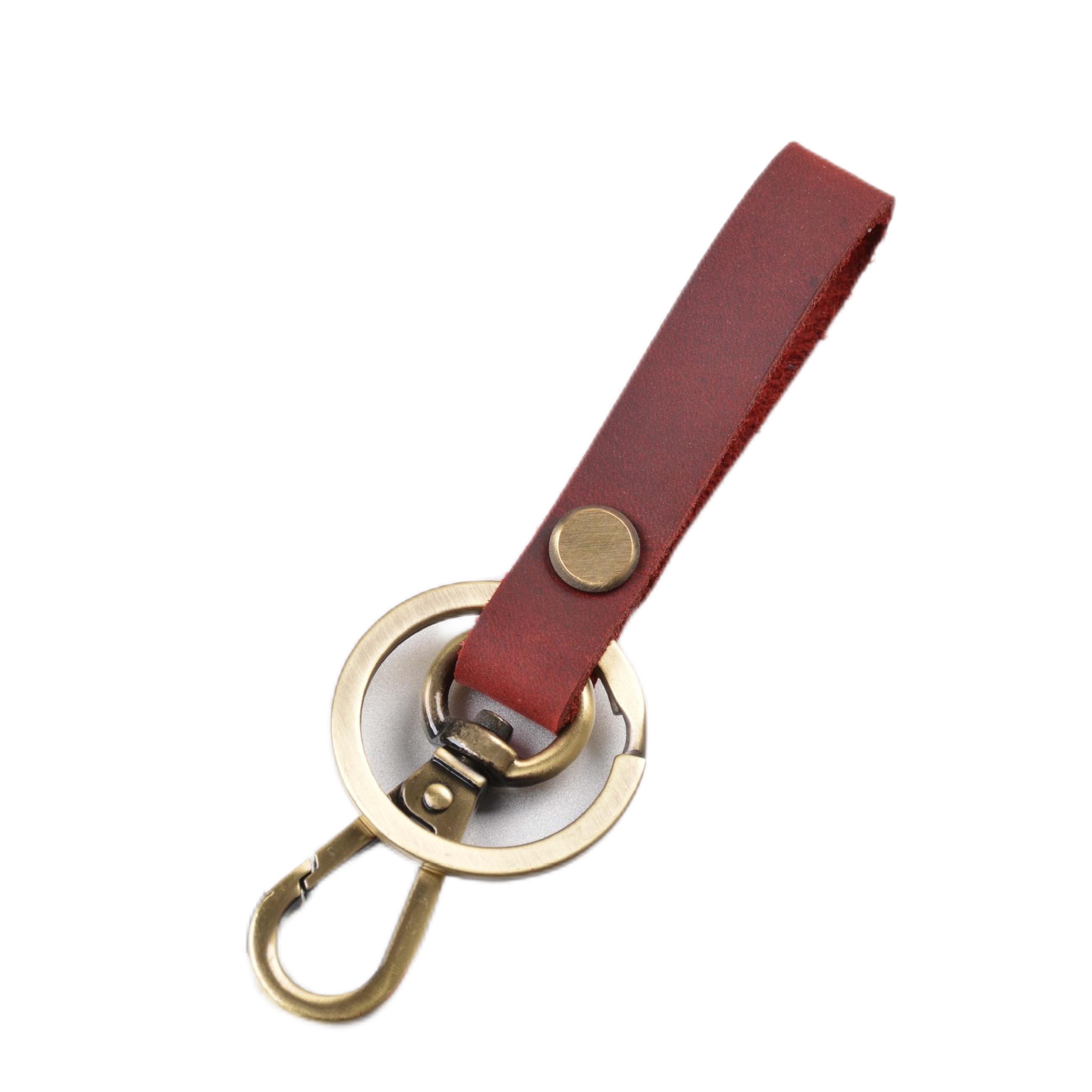 Custom Genuine Leather Car Key Chains 8