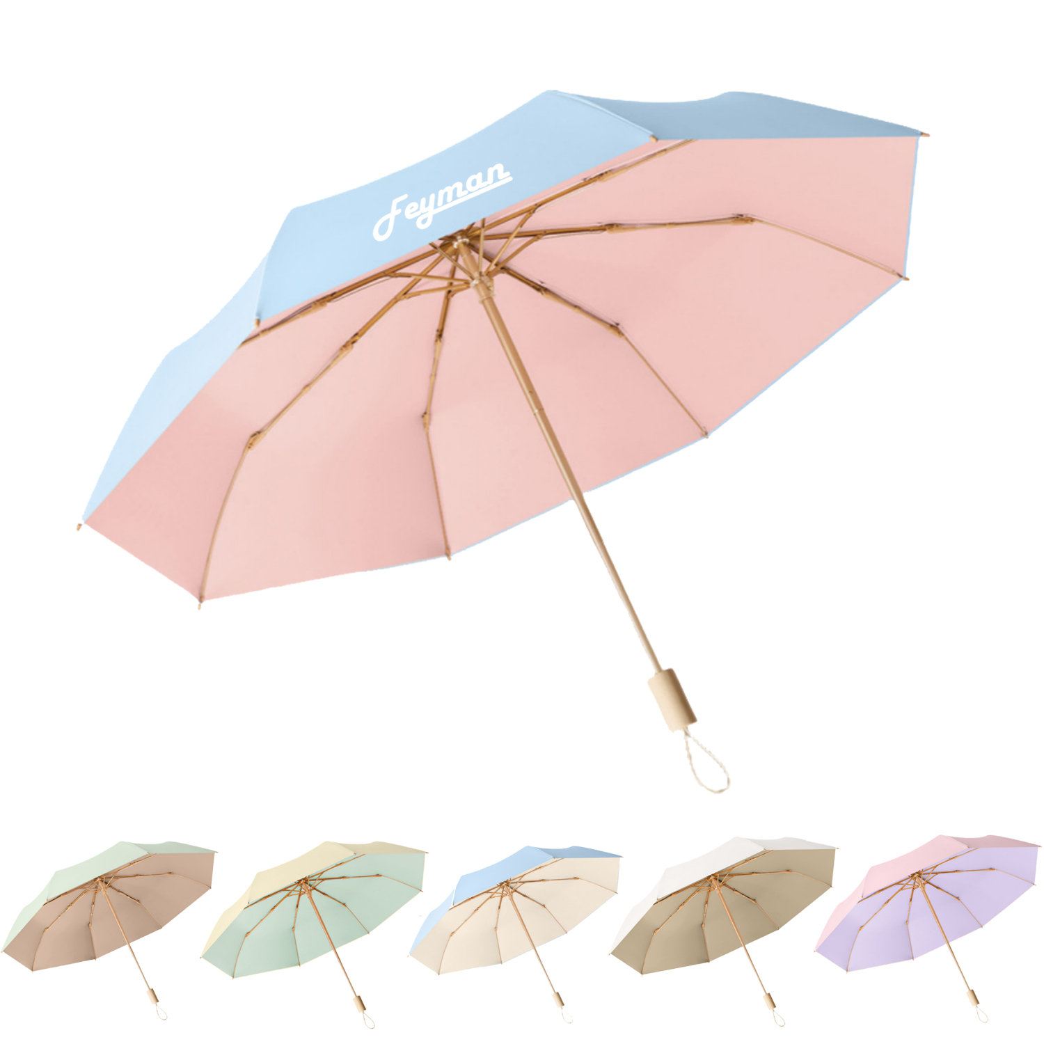 8-Bone Windproof Simple Rain And Light Dual-Use Umbrella