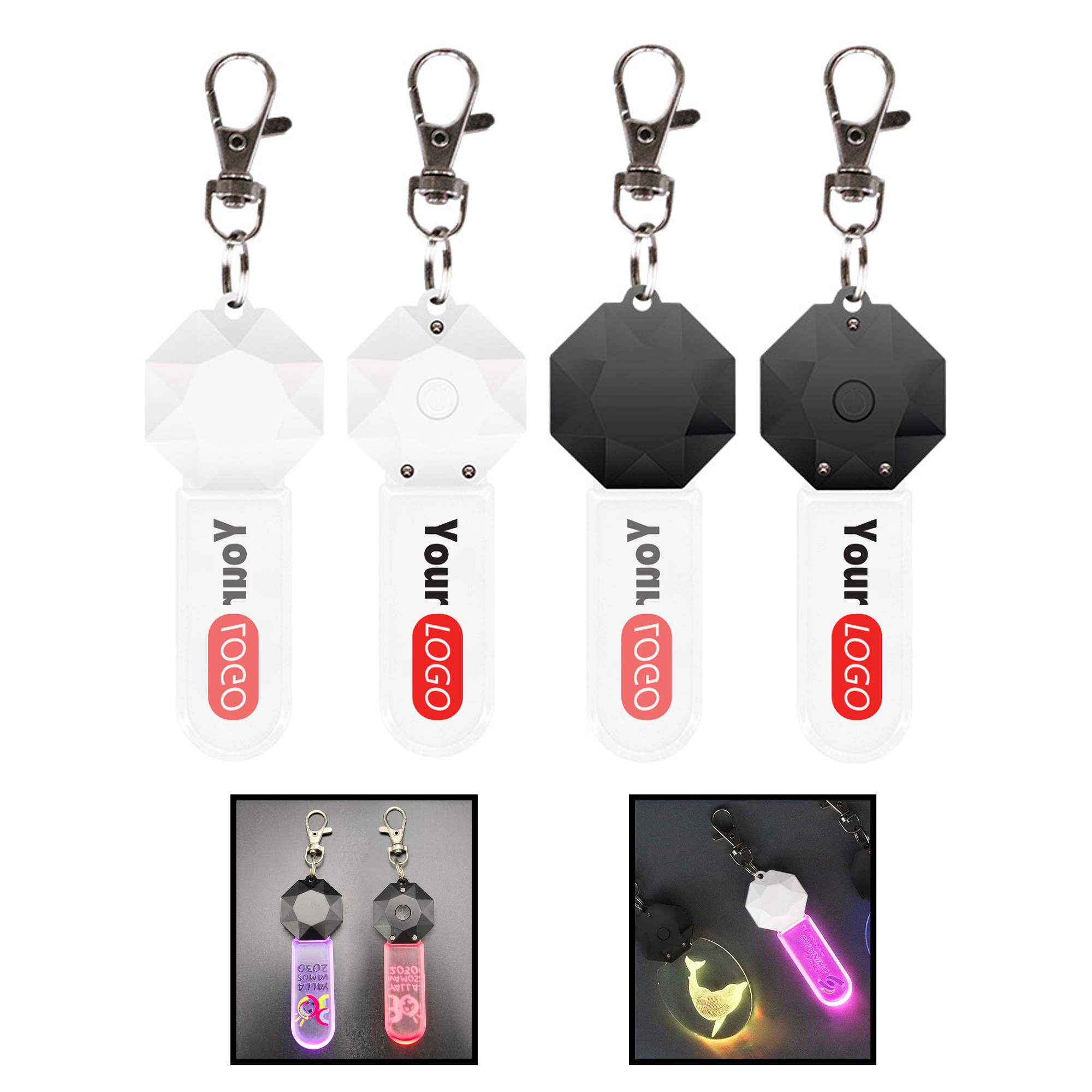 Acrylic Light Up Keychain 2