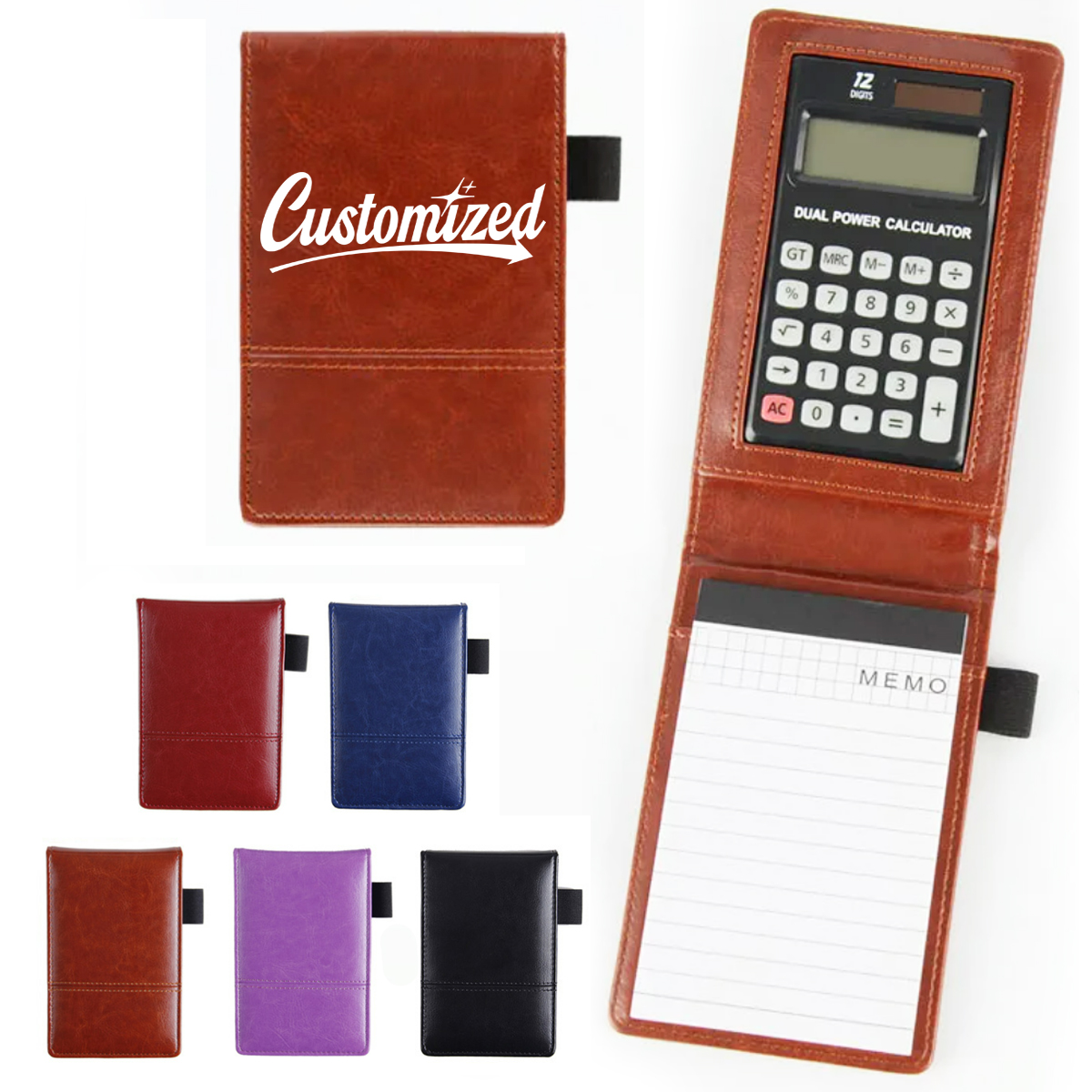 PU Leather Calculator Notepad 2