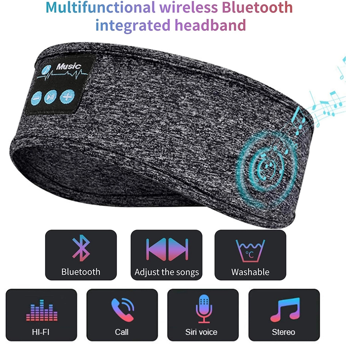 Sleep Headphones Bluetooth Headband with Built -in Speakers 6