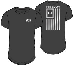 UA Freedom Flag Foil Girls' T-Shirt 3