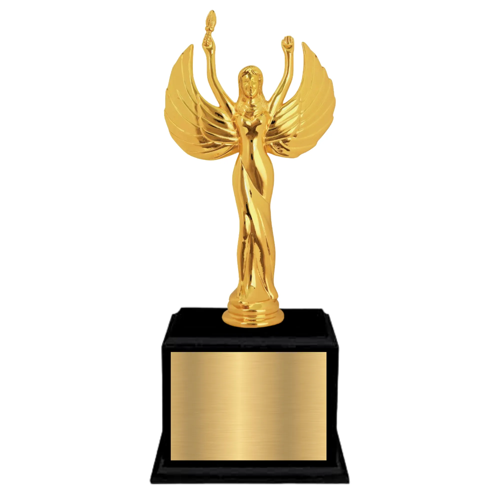 12 3/4" Metal Female Victory on Matte Black Finish Base 8