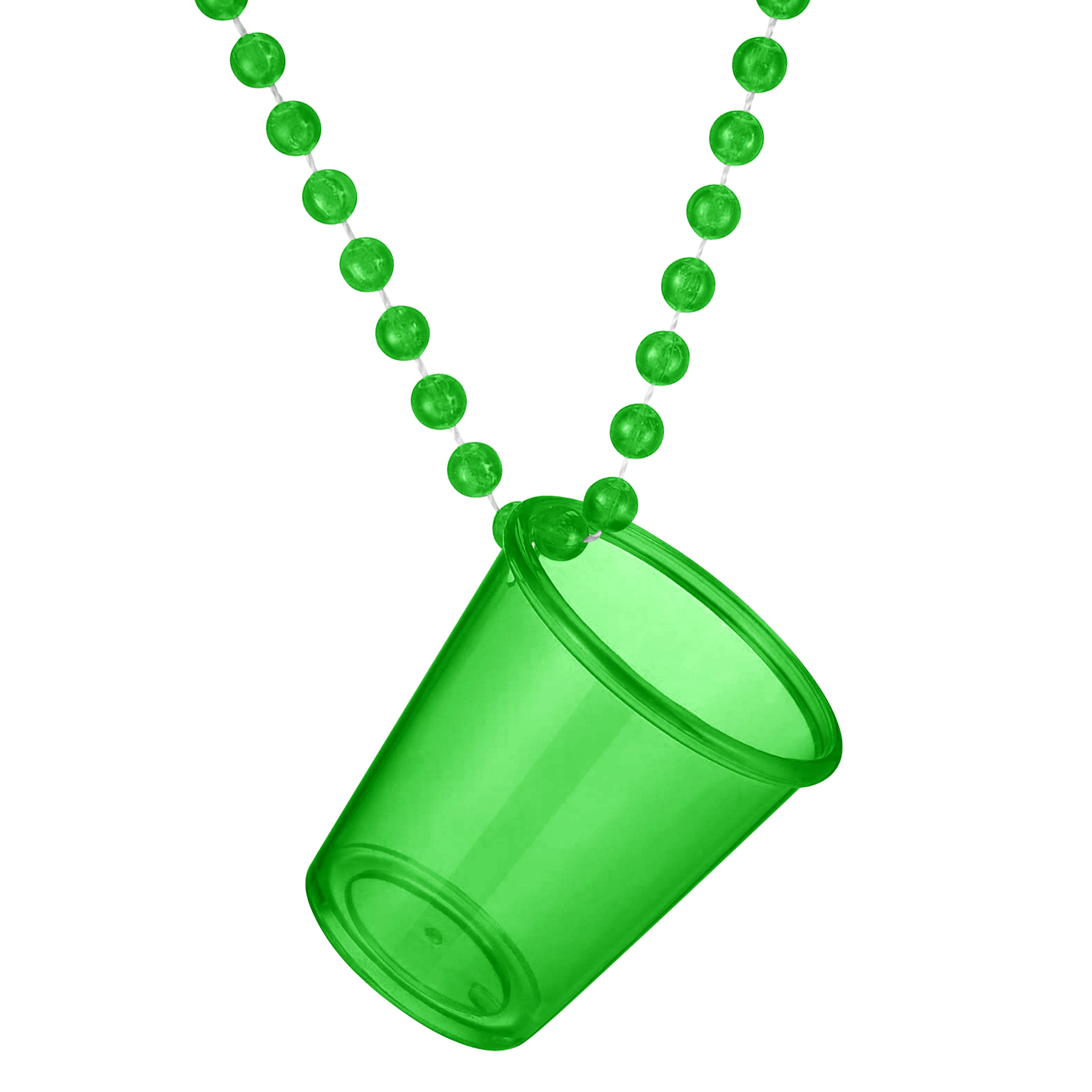 Plastic Shot Glass With Beaded Chain For Parties & Events 2