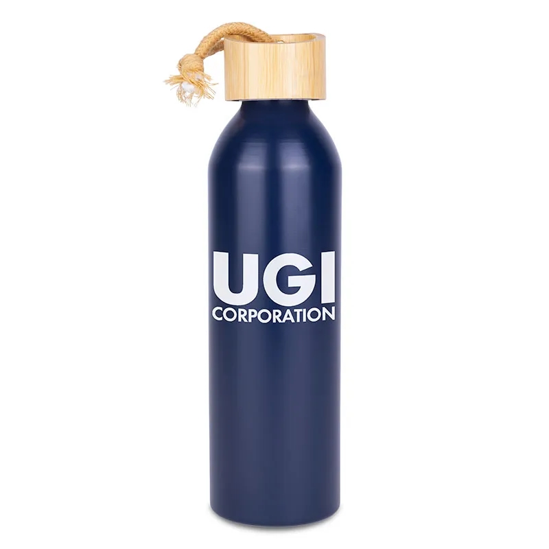 Meriden Sustainable Aluminum Bottle with Bamboo Lid &Cotton 14
