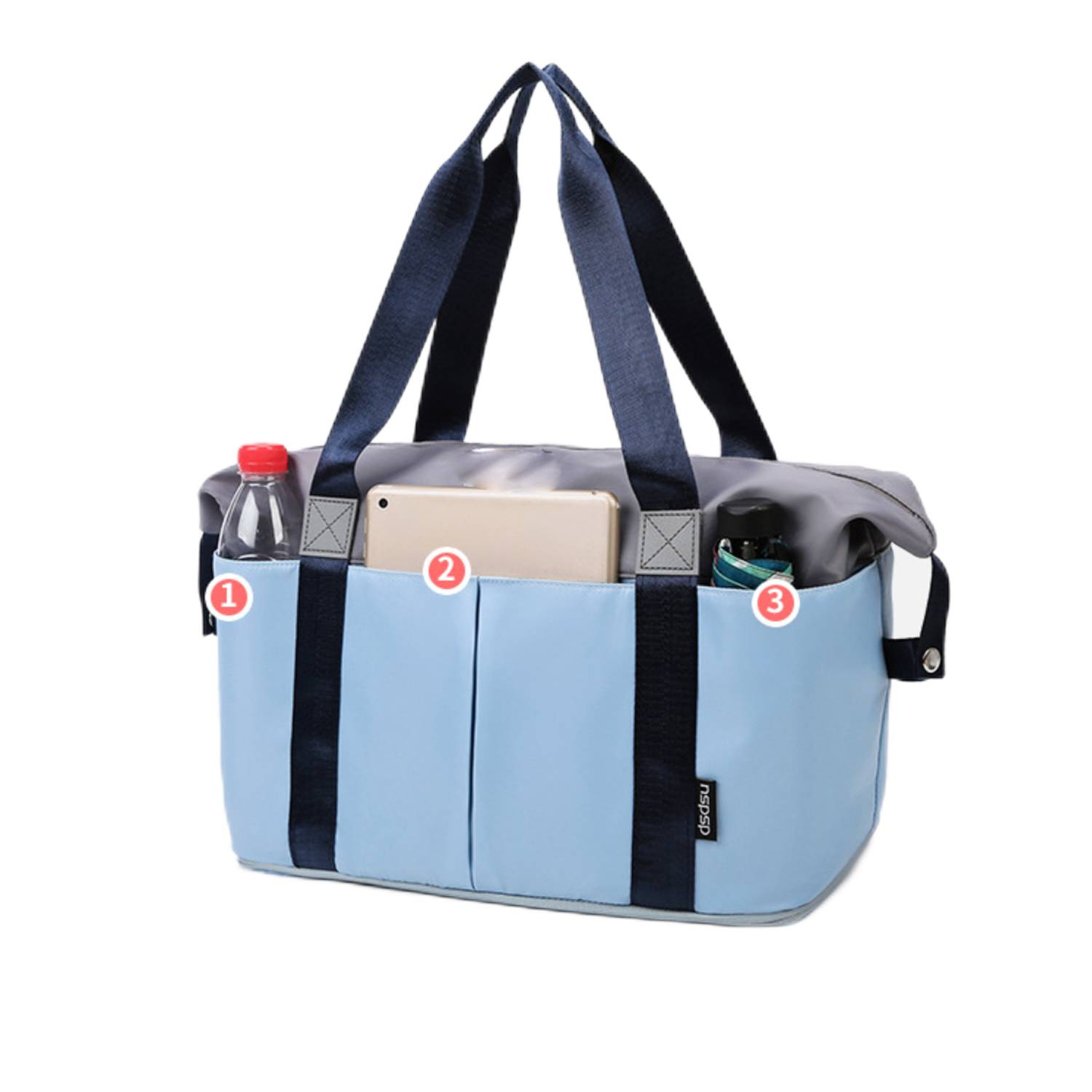 Wet Dry Separation Polyester Sports Duffel Bag 1