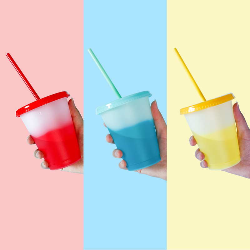 16OZ Cold Colored Changing Tumbler Cups for Kids 10