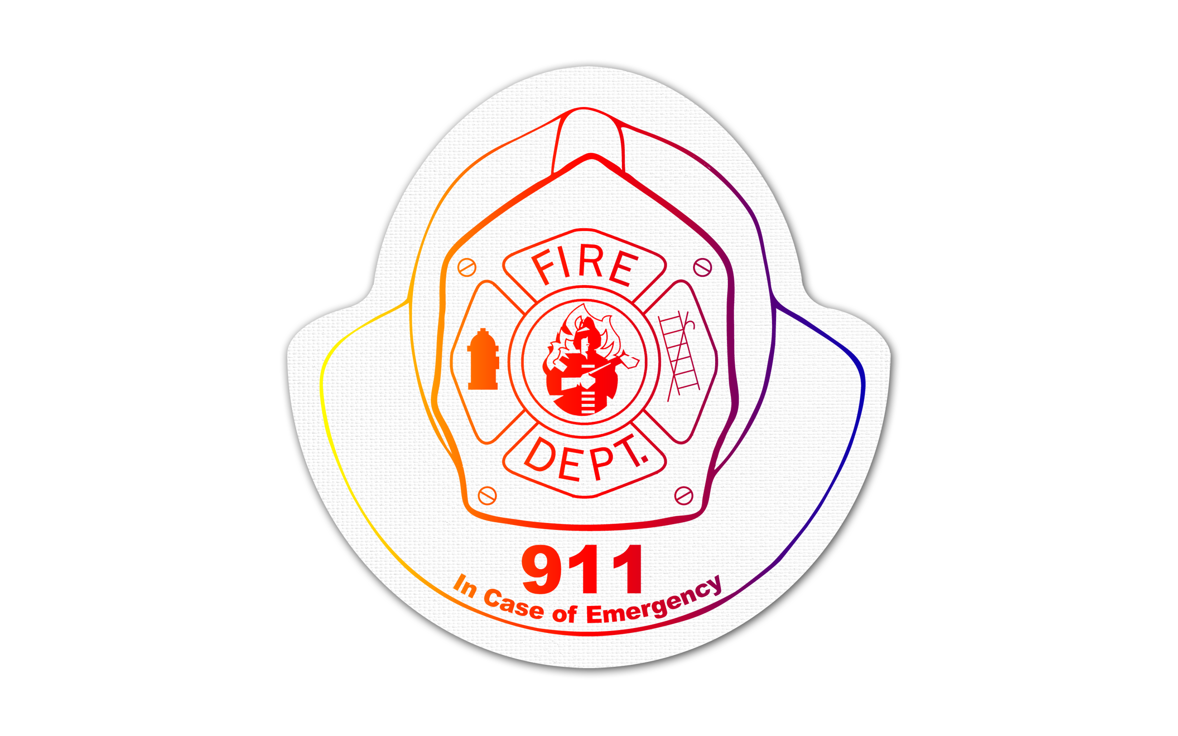Fire Helmet Vinyl Jar Opener 40