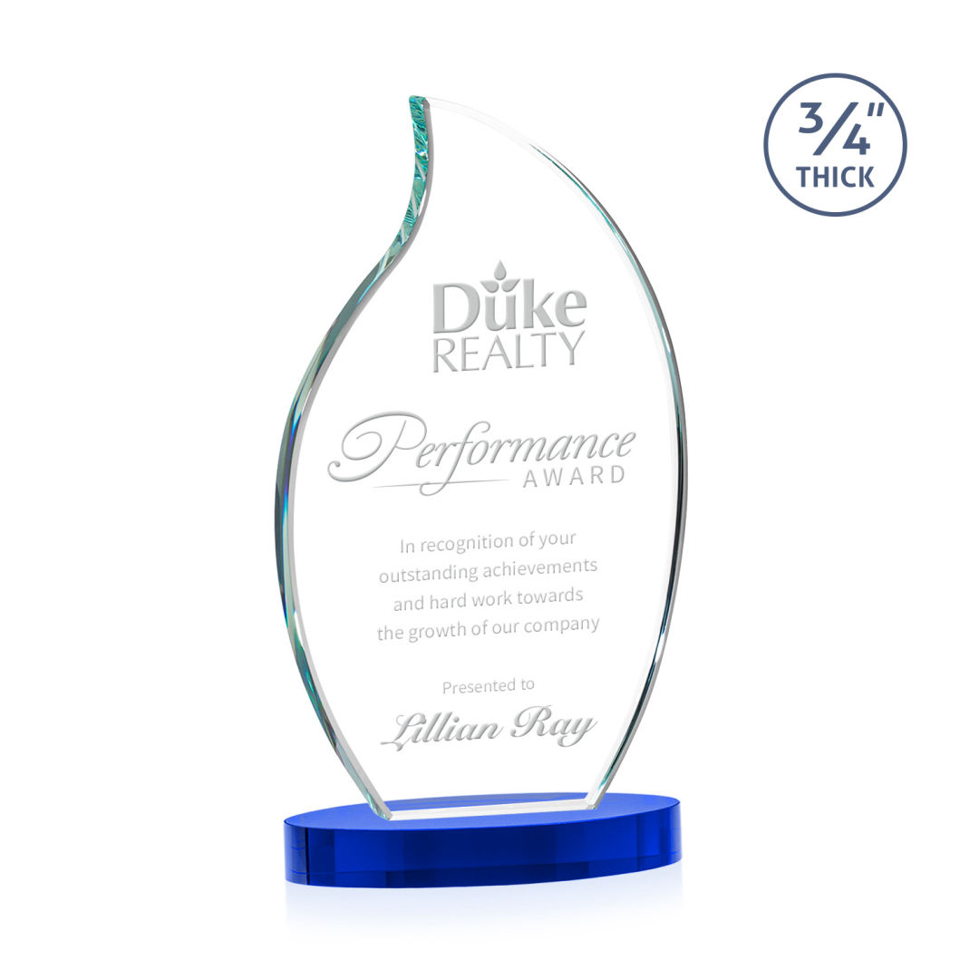 Croydon Flame Award on Alberton Base - Blue 9