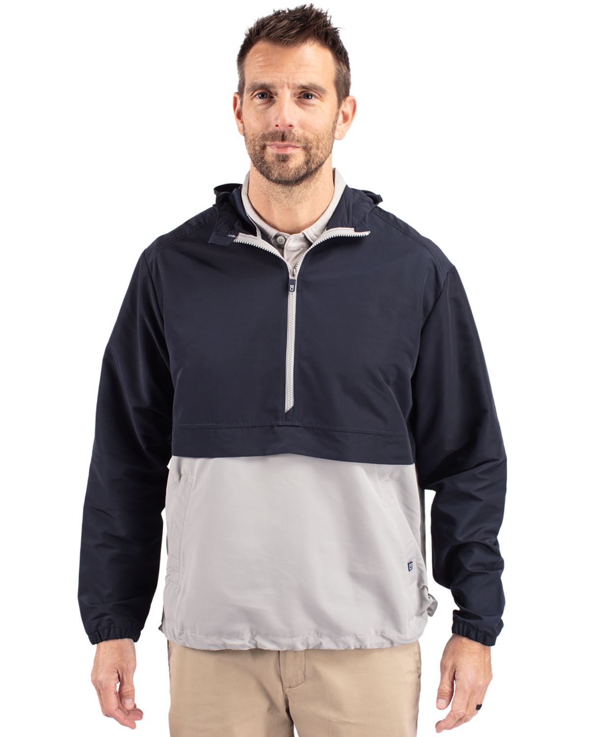 Cutter & Buck Charter Recycled Packable Mens Half Zip Anorak Jacket 54