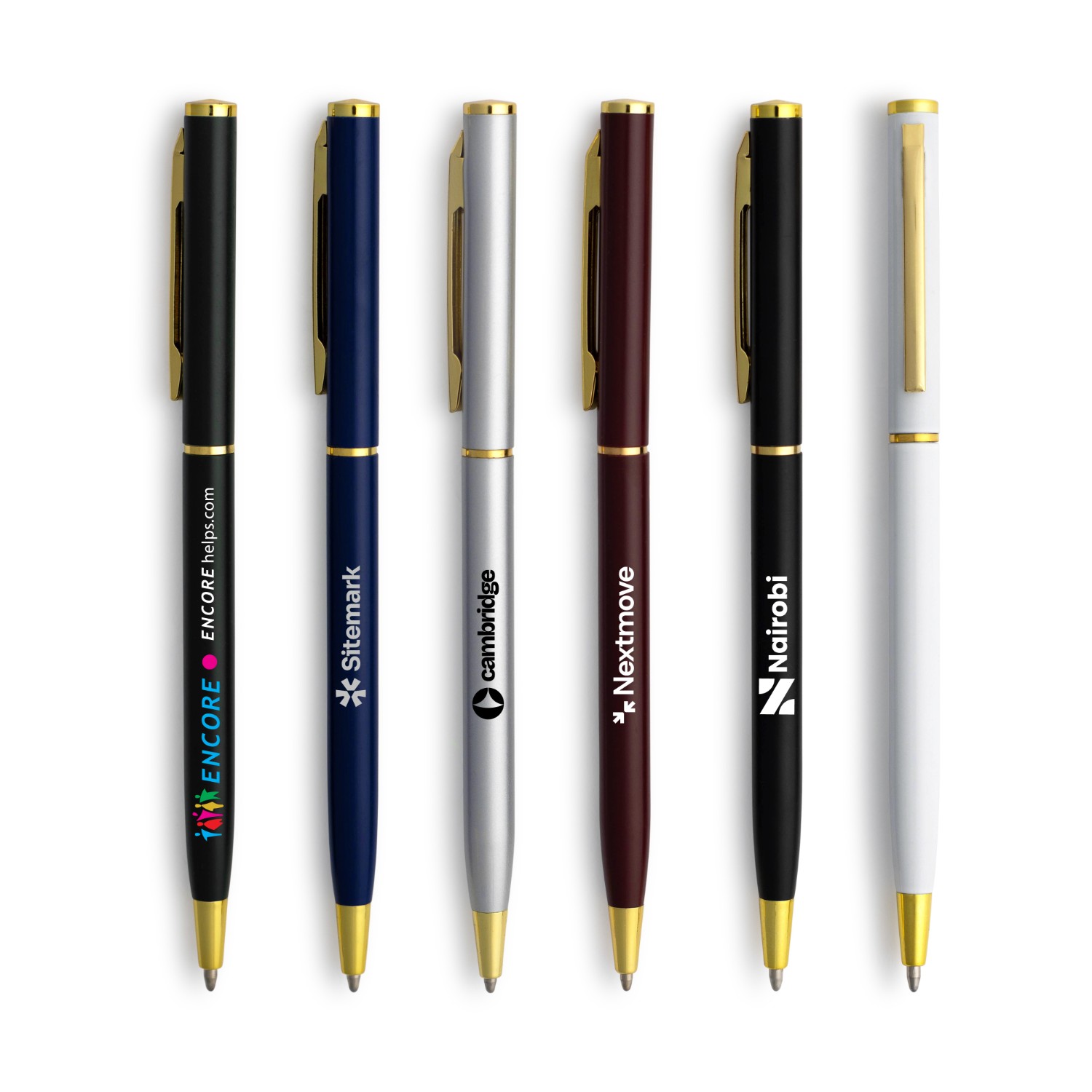 Slim Twist Metal Pen (Gold)