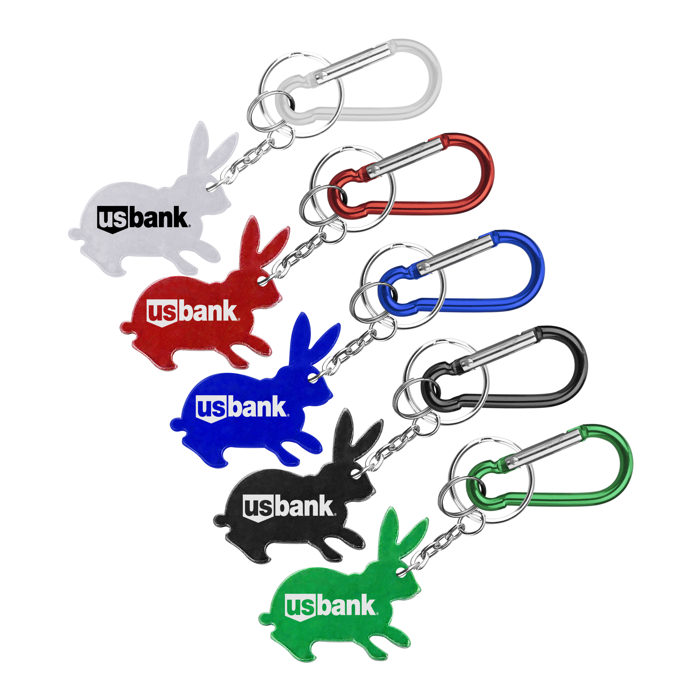Rabbit Shape Bottle Opener with Key Chain & Carabiner 1
