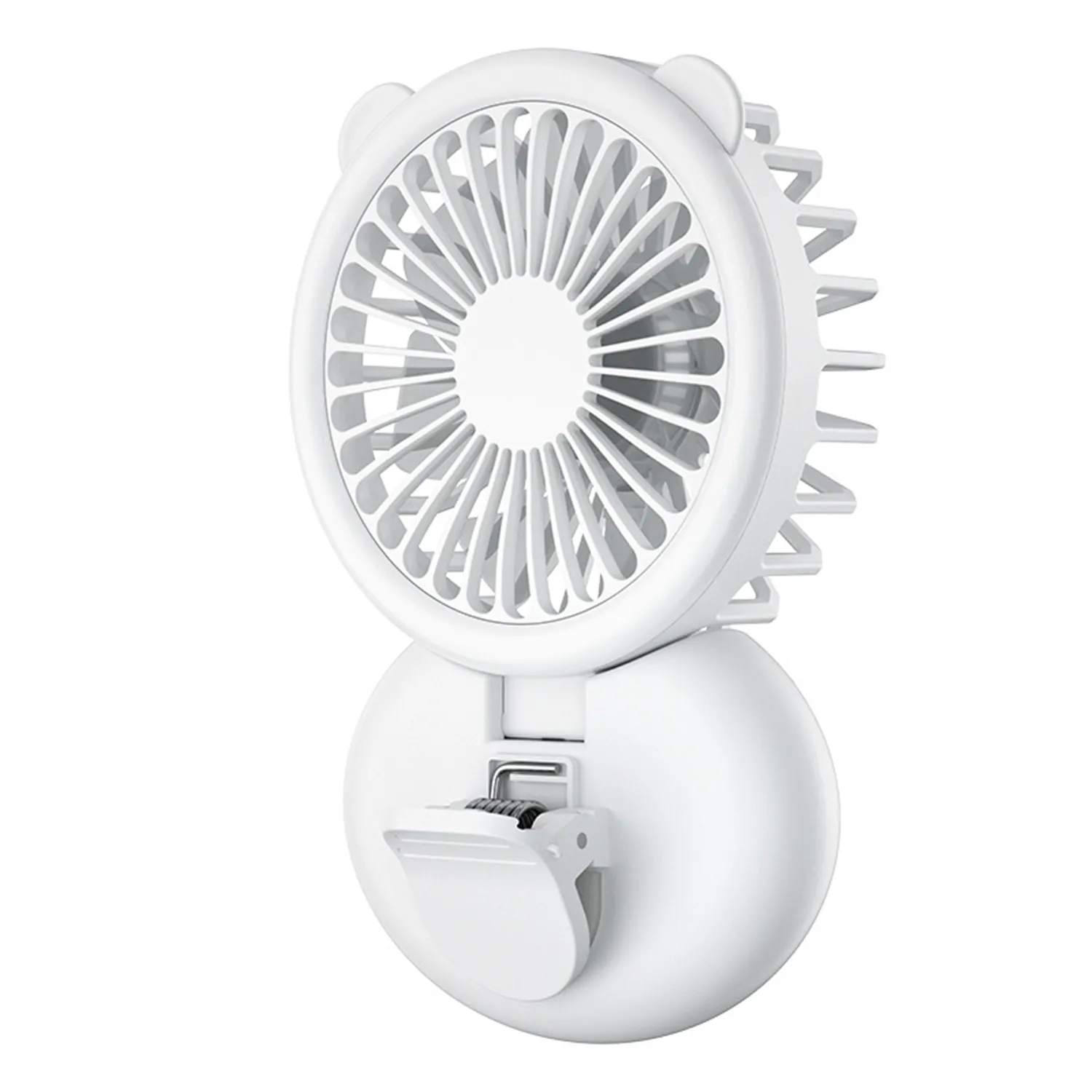 Handheld Mini Fan With Selfie Ring Light 6