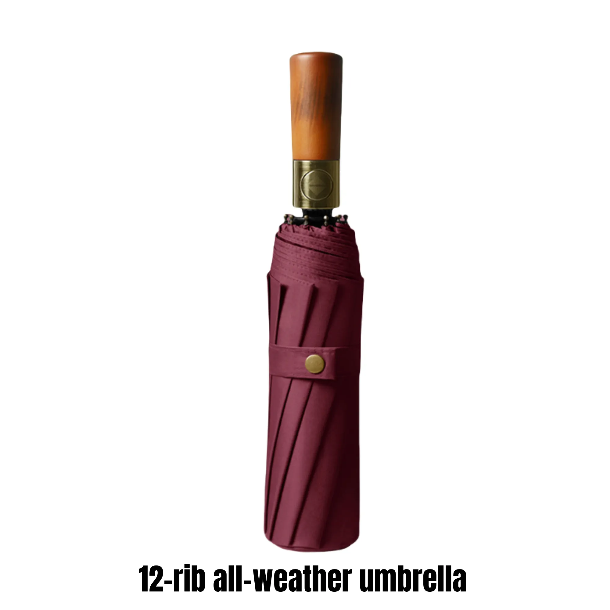 16 - Rib Wooden - Handle Auto Open All - Weather Umbrella 20