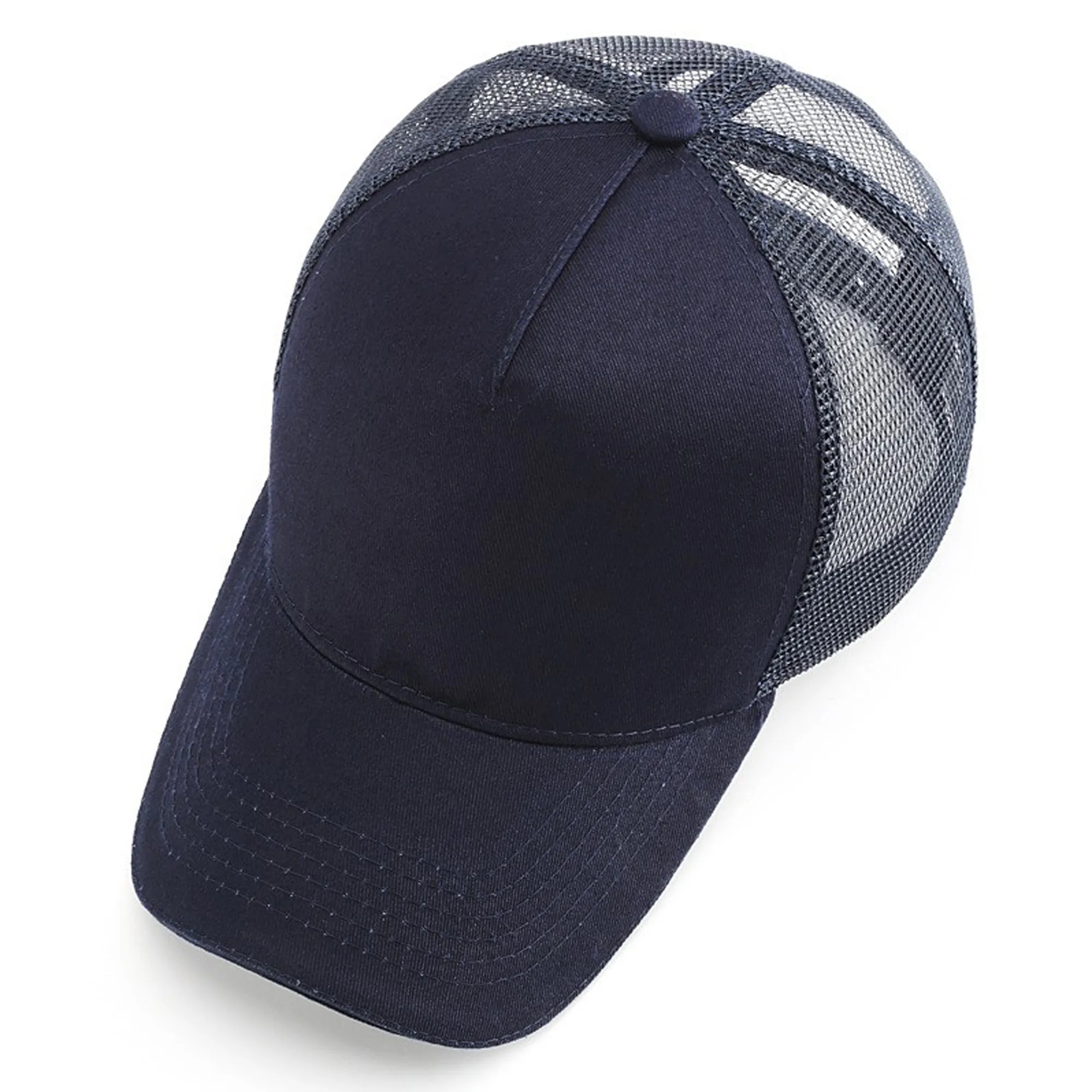 5 Panel Cotton Baseball Cap w/ Mesh 12