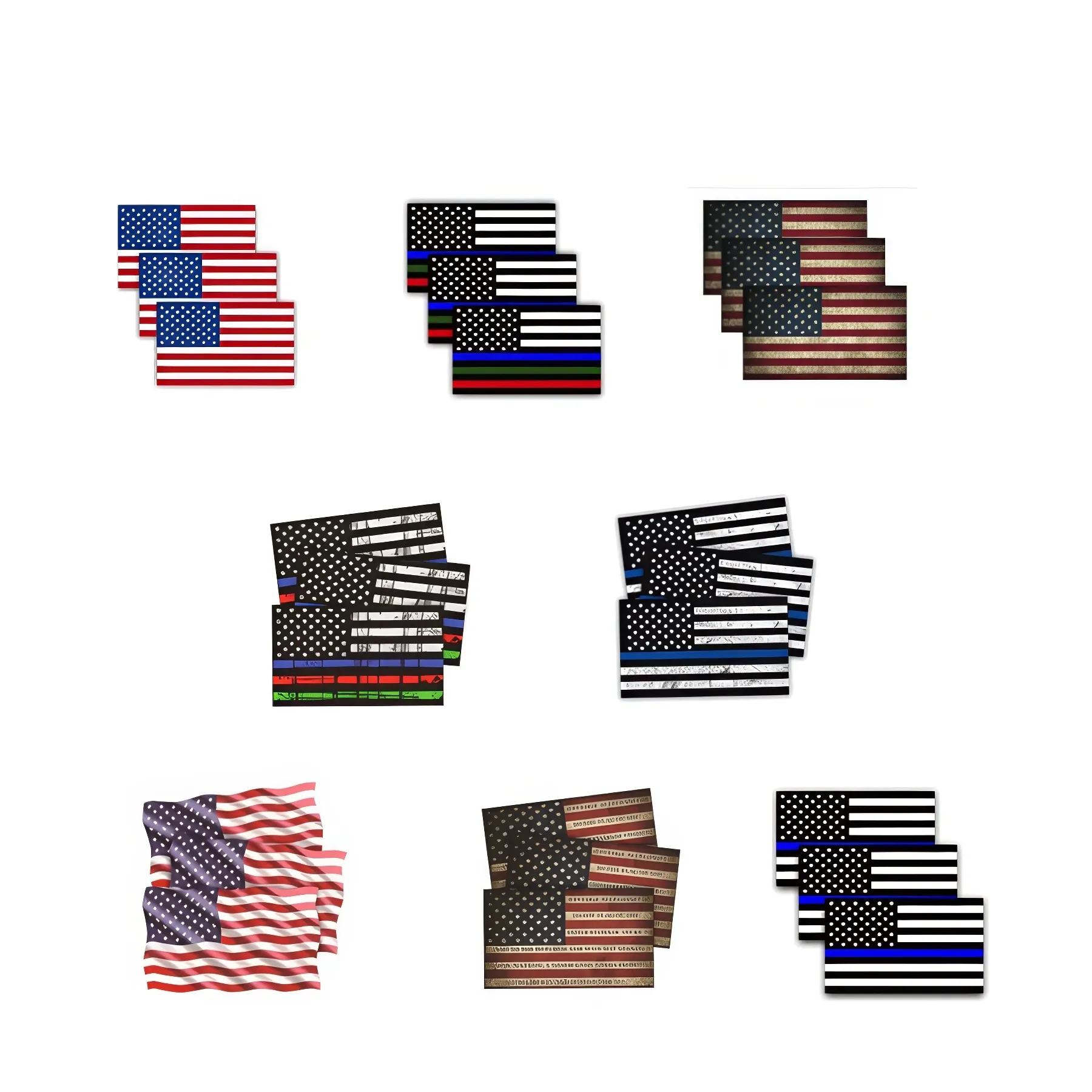 US Flag Reflective Car Sticker 4
