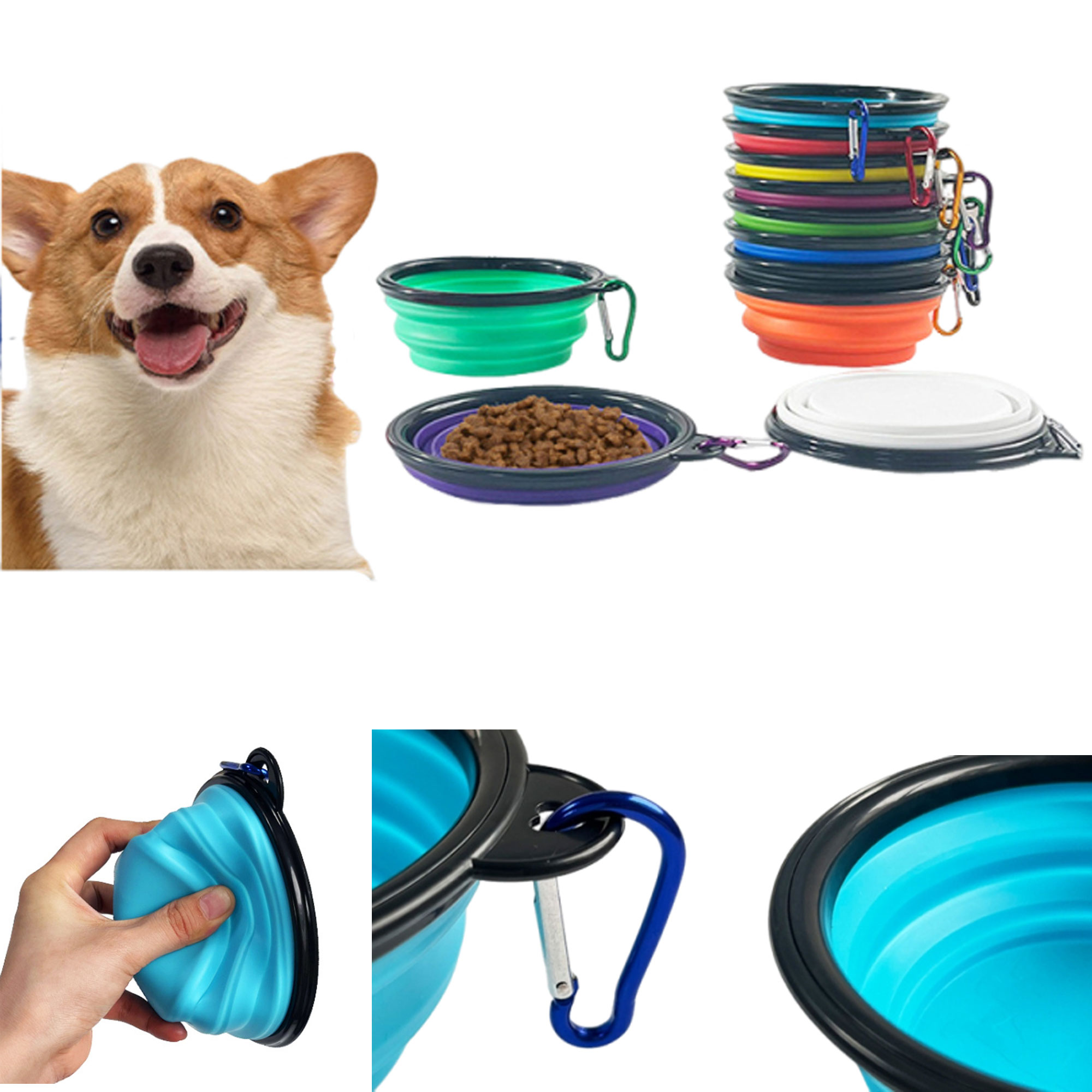 12oz Folding Silicone Pet Bowl 2
