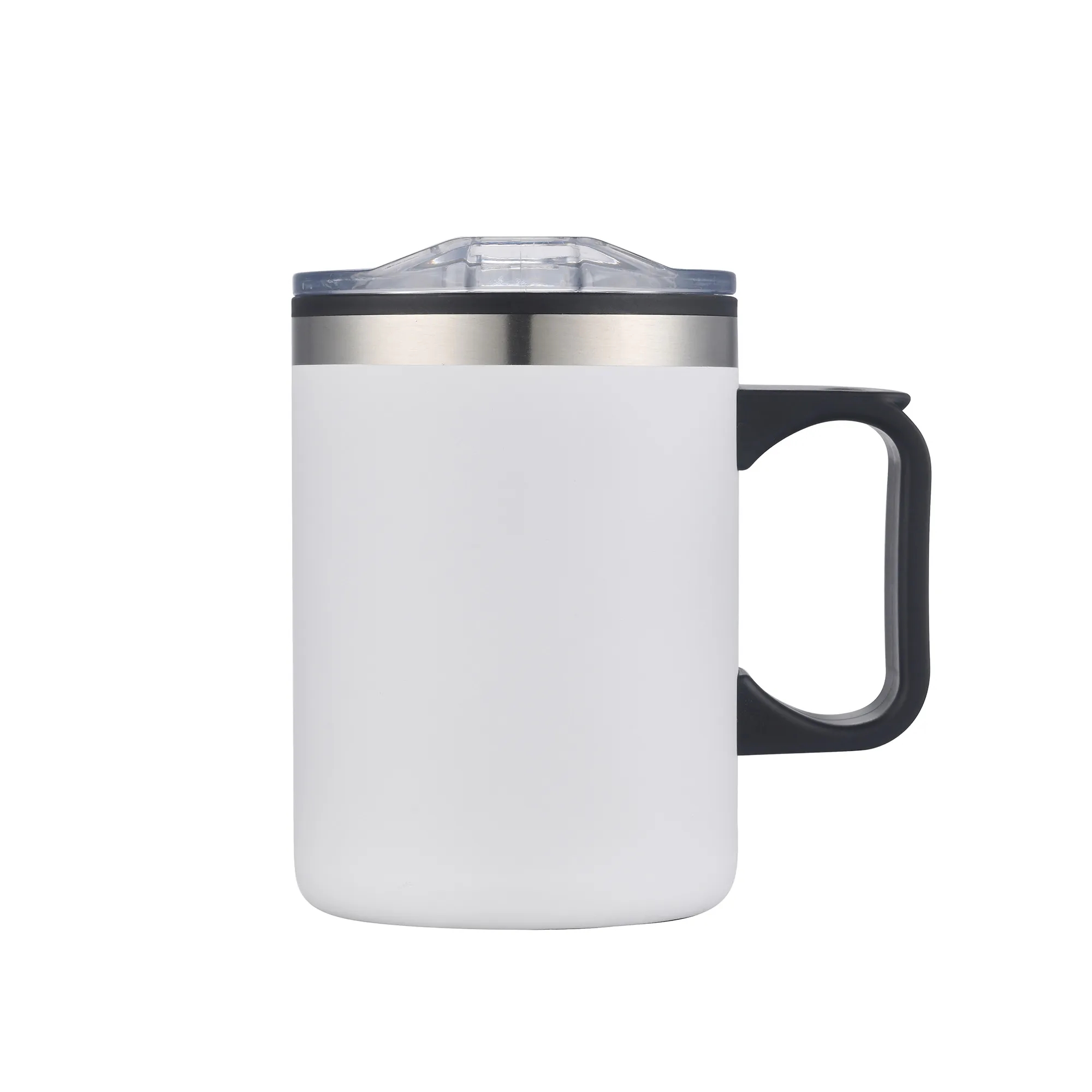 14oz. Double Wall SS / PP Campfire Mug with Clear Lid 16