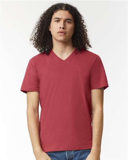 Unisex CVC V-Neck Tee - 2006CVC 65