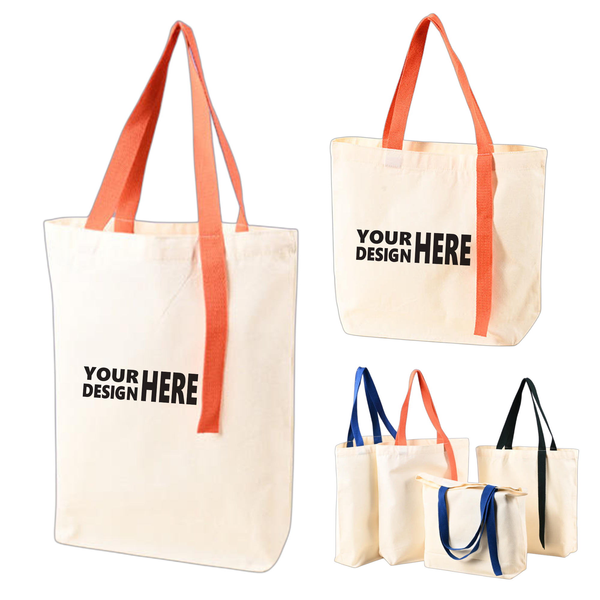 Portable Canvas Tote Bag, custom tote bag with logo imprint 2