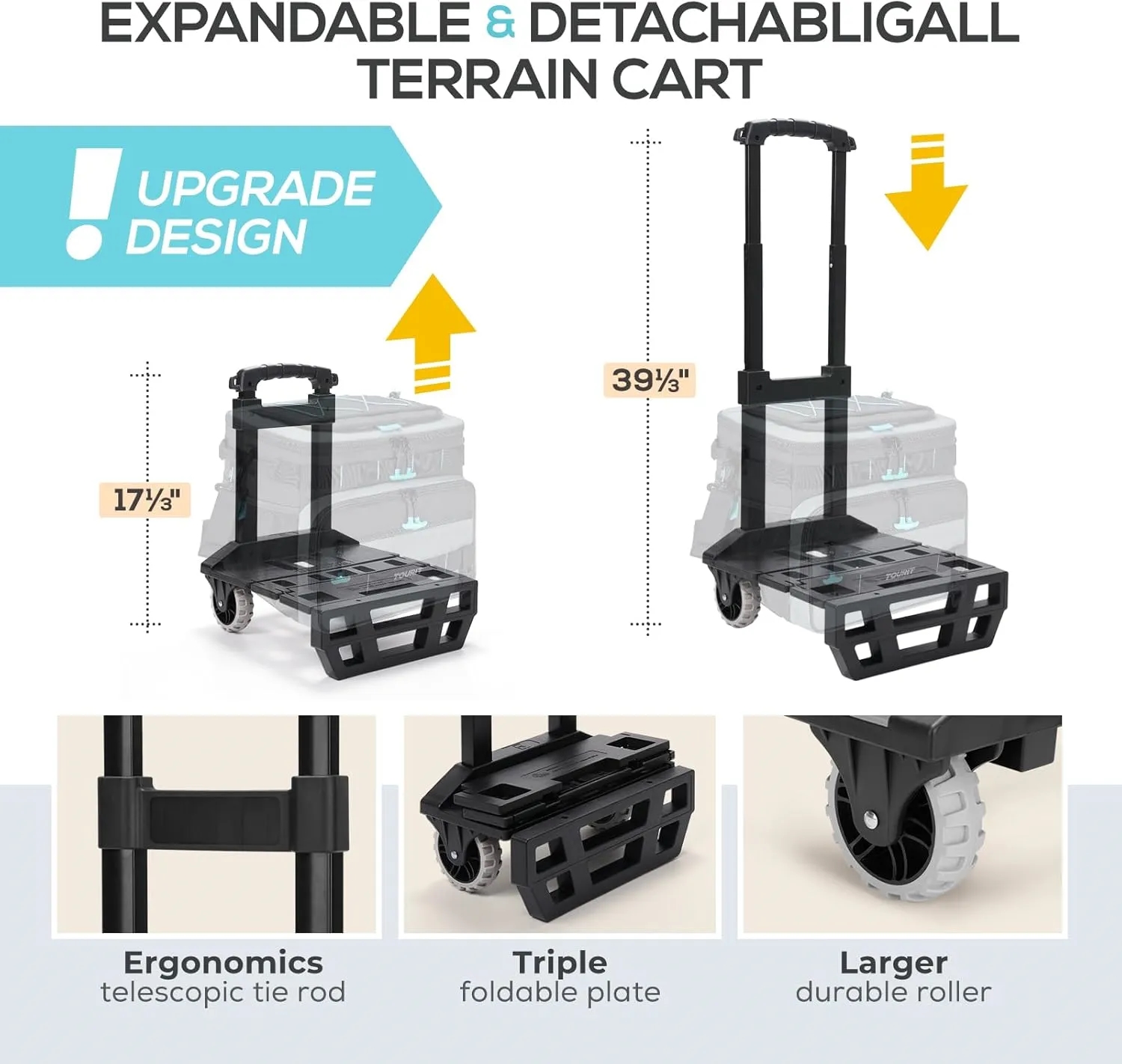 Collapsible Cooler Trolley Bag with Wheels 3