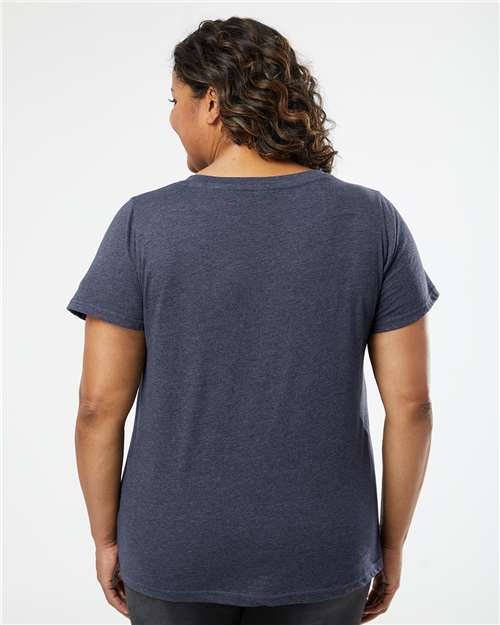 Women's Curvy Collection Fine Jersey V-Neck Tee - 3817 2