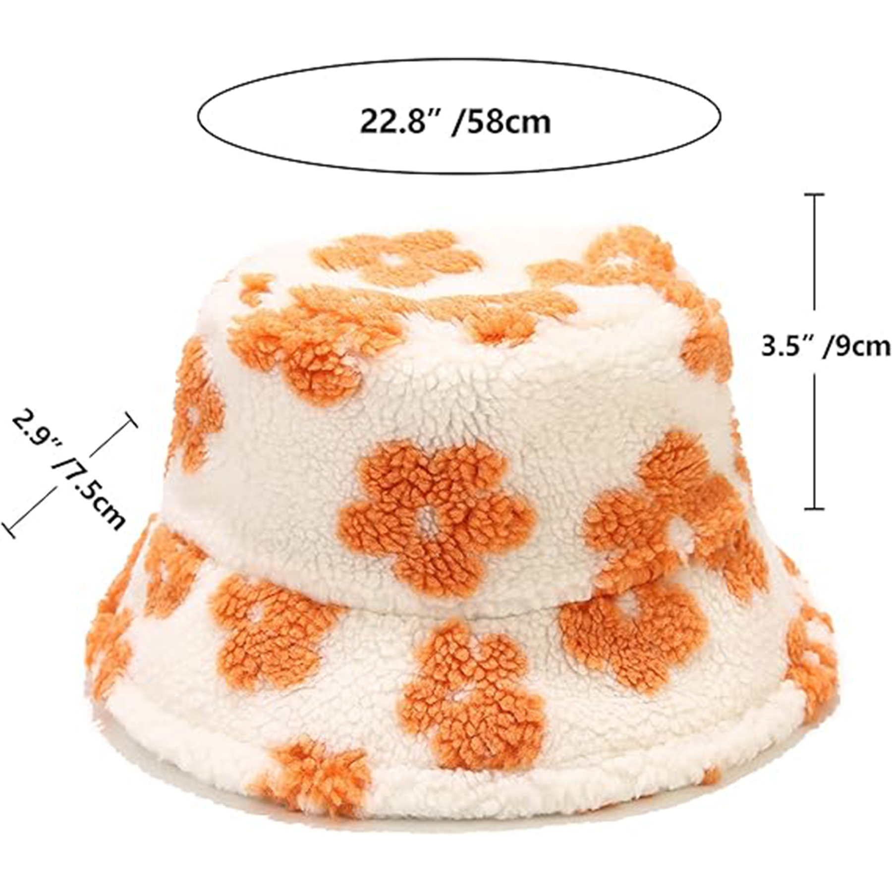 Winter Warm Plush Fuzzy Bucket Hat 7