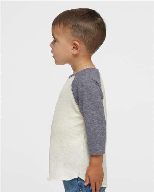 Toddler Baseball Fine Jersey Three-Quarter Sleeve Tee - 3330 57