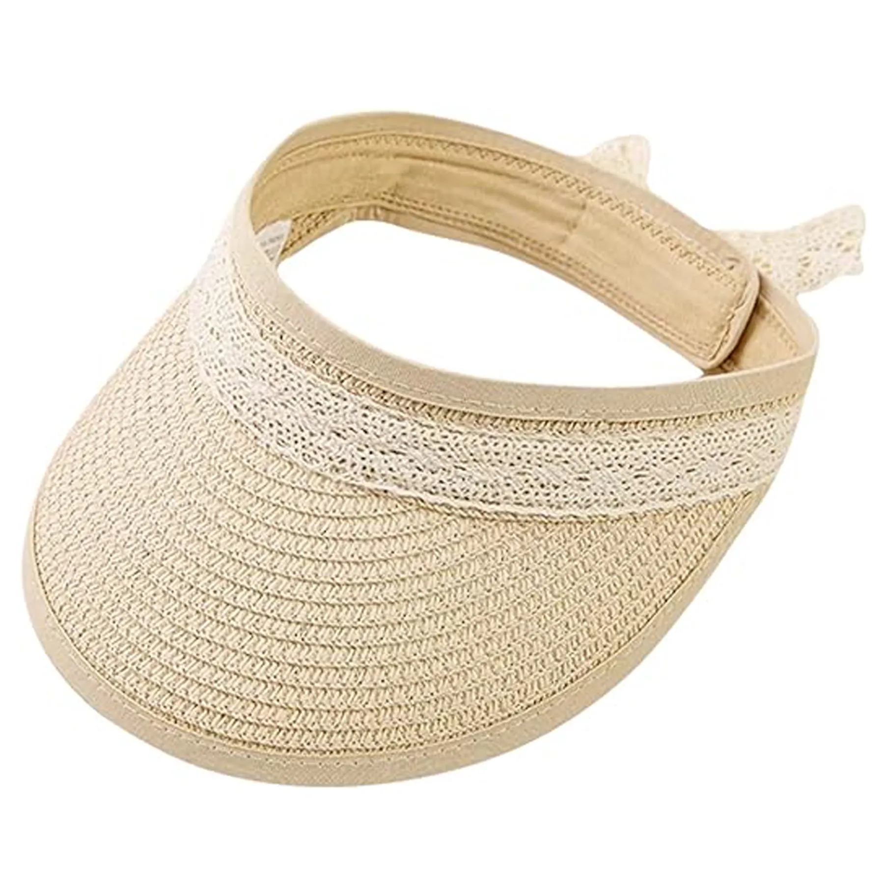 Lace Bowknot Toddler Foldable Straw Hat 4