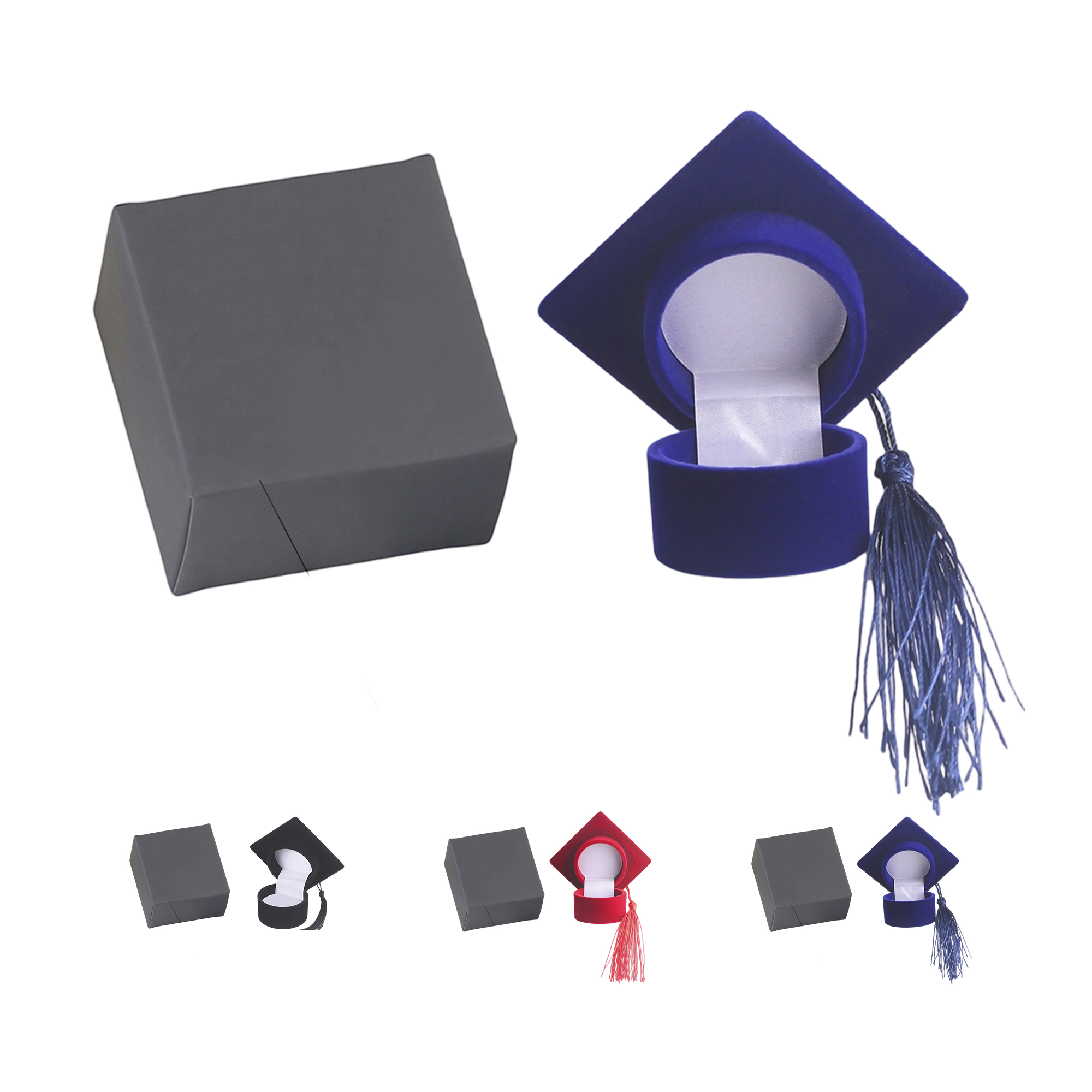 ABS Graduation Cap Ring Box 2.48" x 2.48" x 1.57" 3