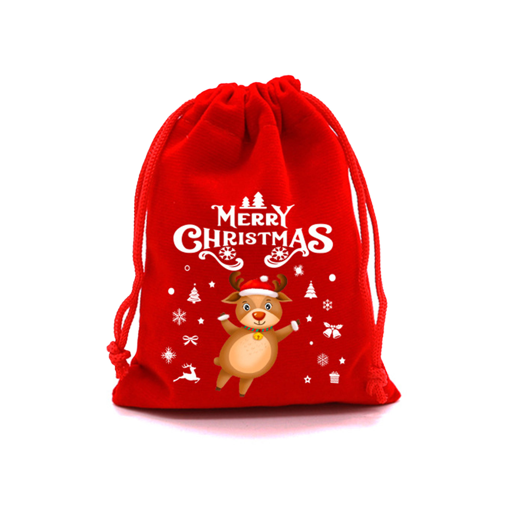 Velvet Christmas Drawstring Gift Bags 4