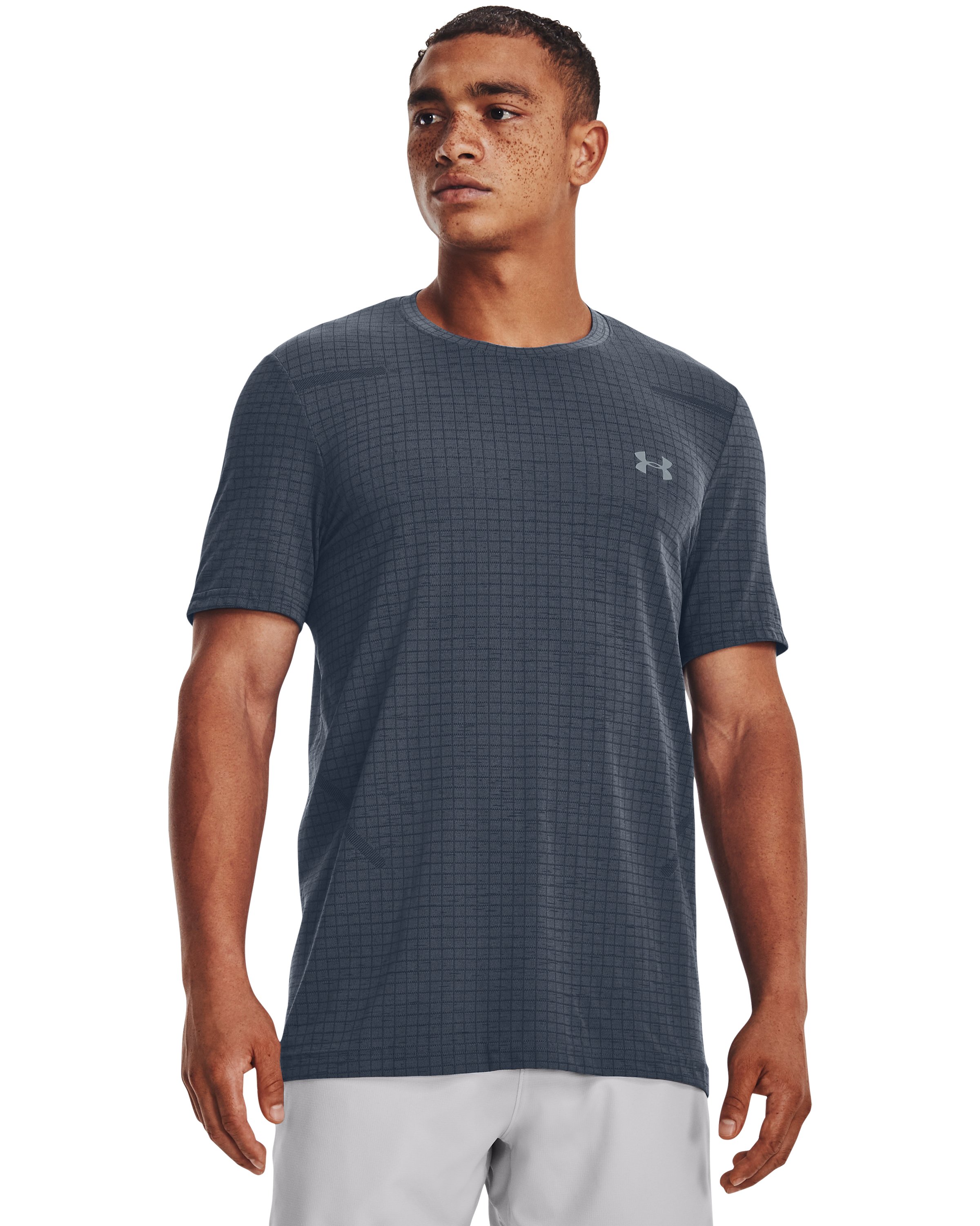 UA Seamless Grid Men's Short Sleeve 2