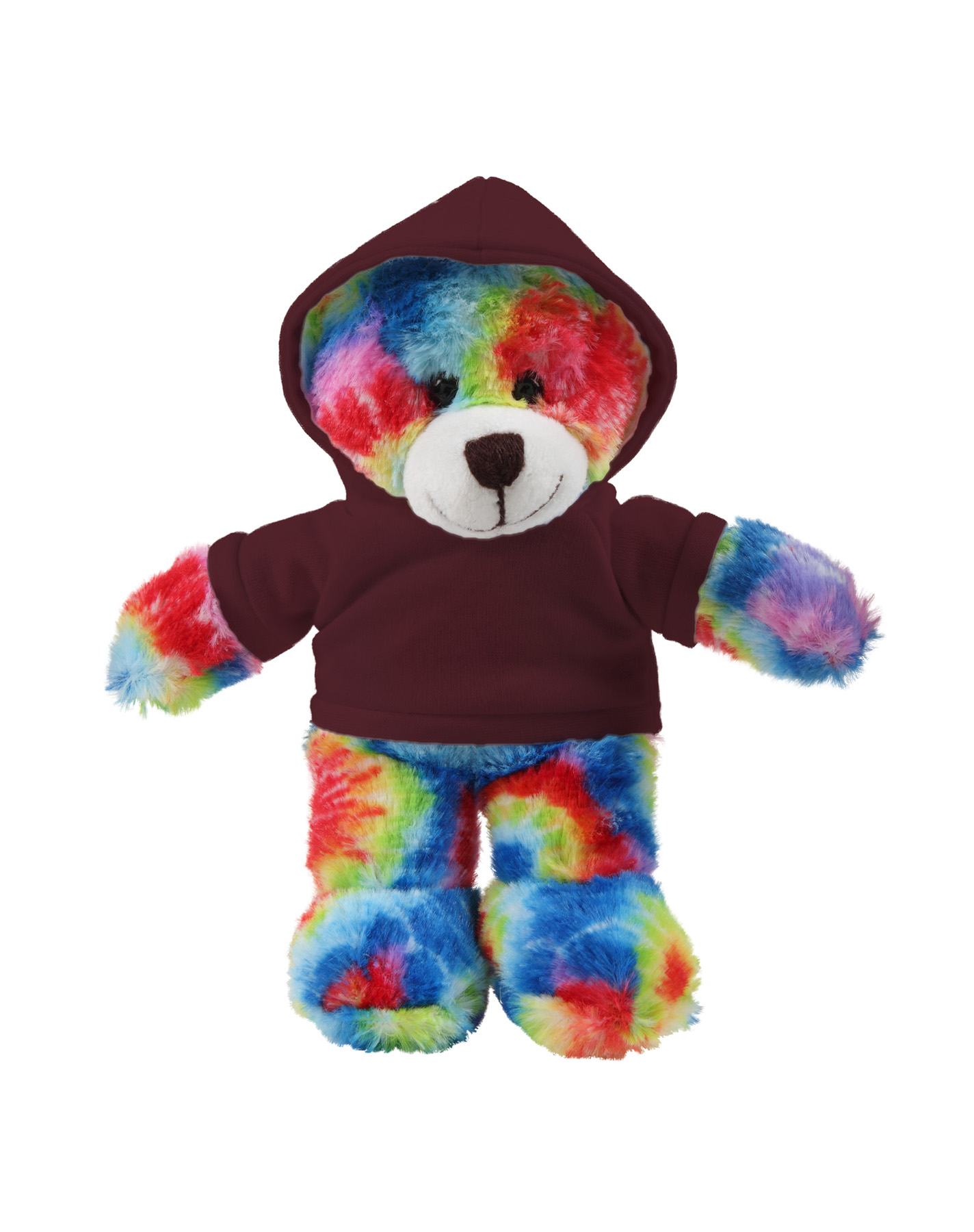 soft plush Tie Dye Bear with hoodie 10