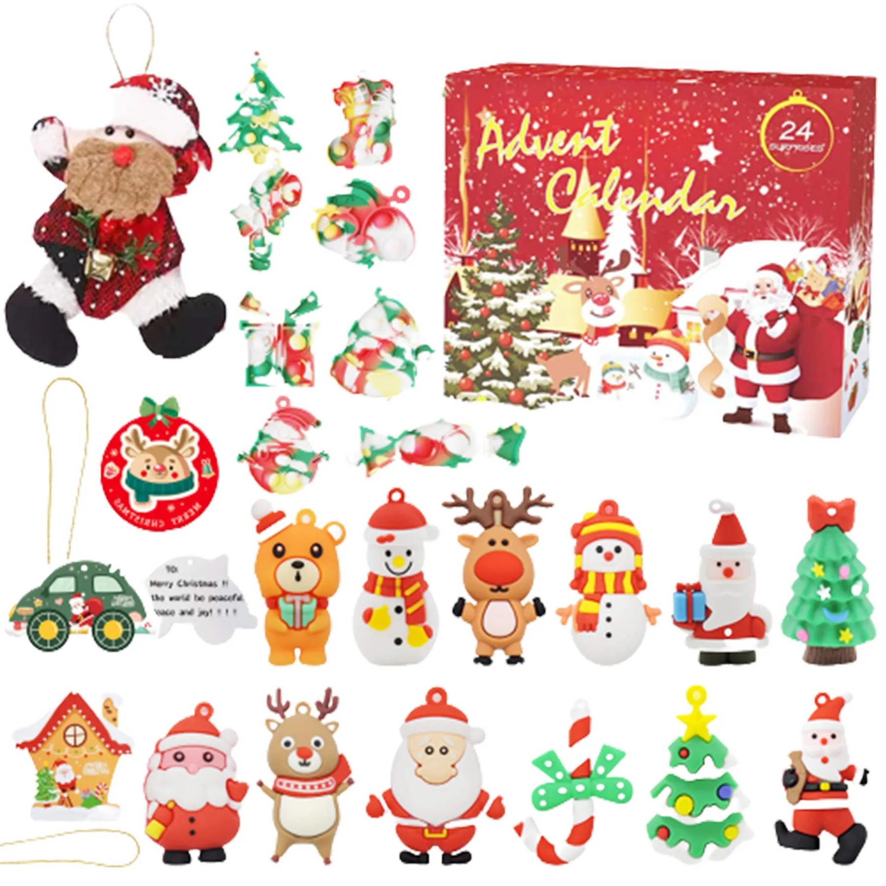 Christmas Advent Calendar W/Pendants 2