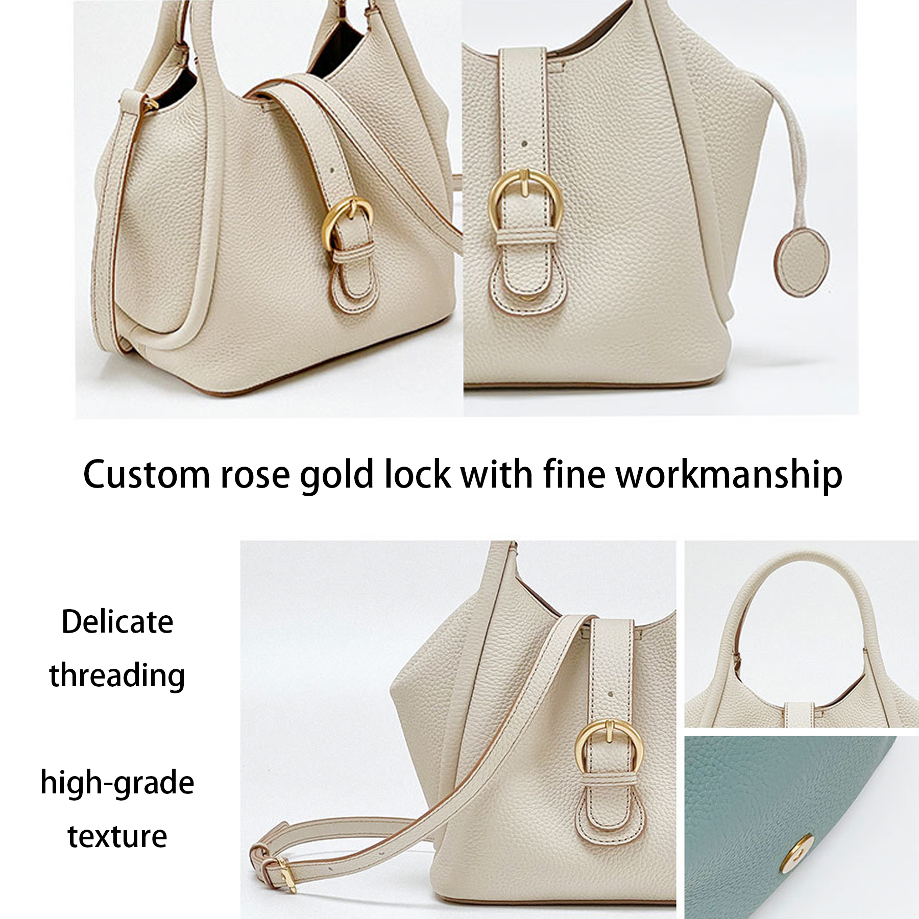 Genuine Leather Simple geometric shoulder cross-body bag 6