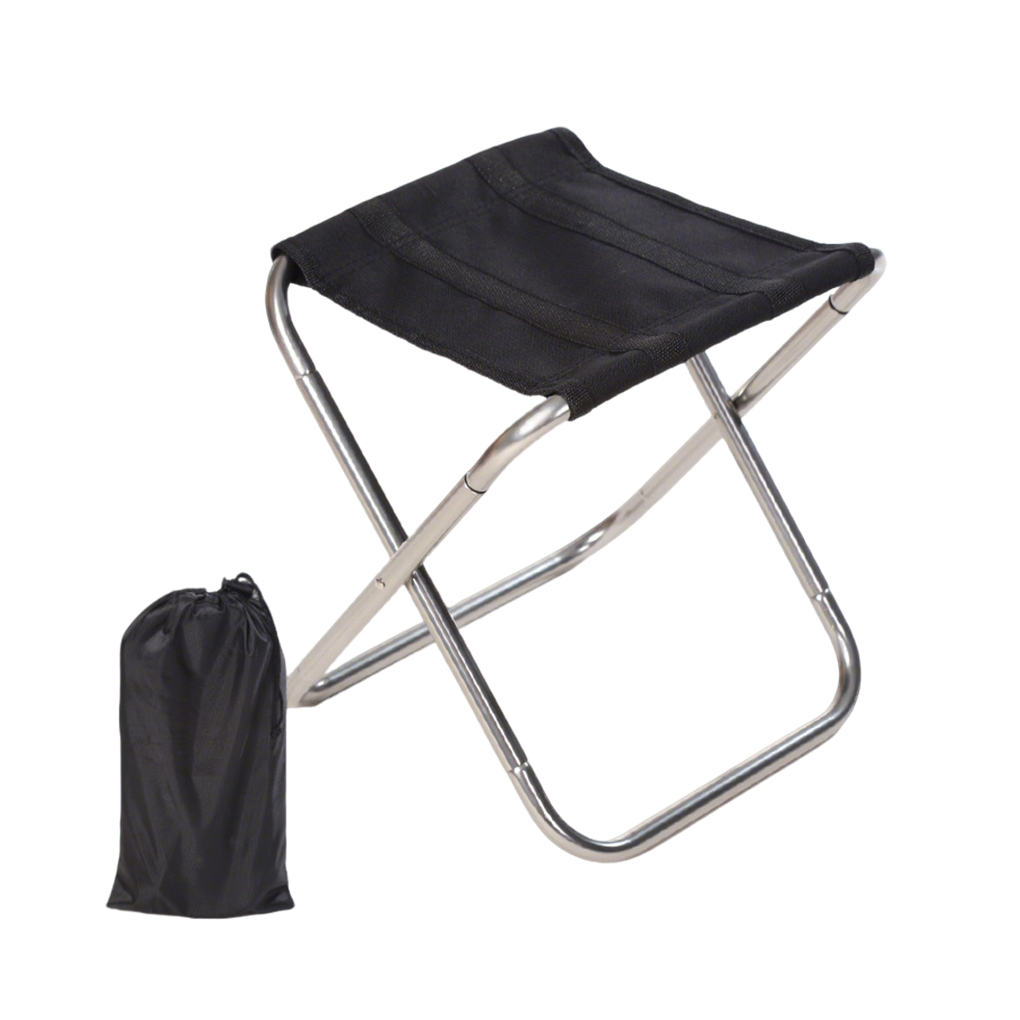 Portable Folding Camp Stool With Aluminum Frame 2