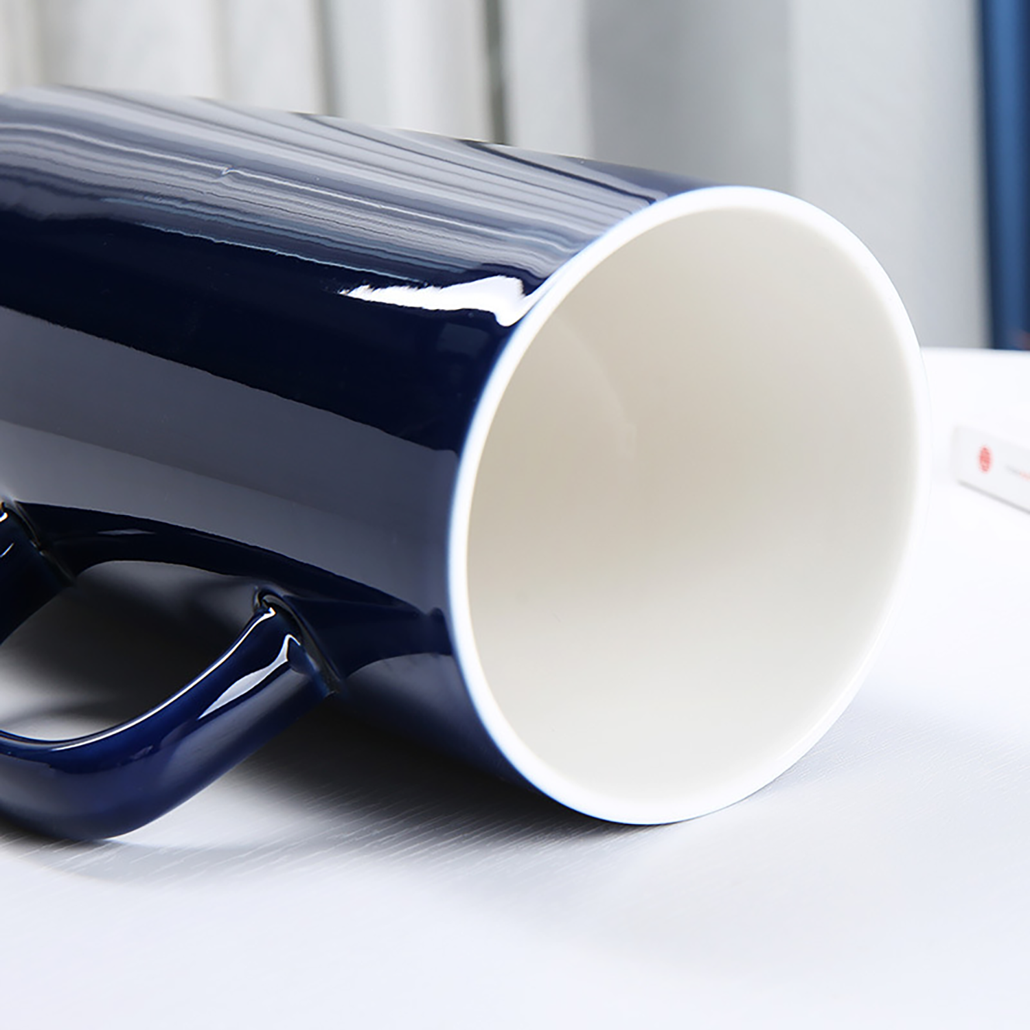 40.5oz Tall Ceramic Mug Large Capacity Straight Design 7