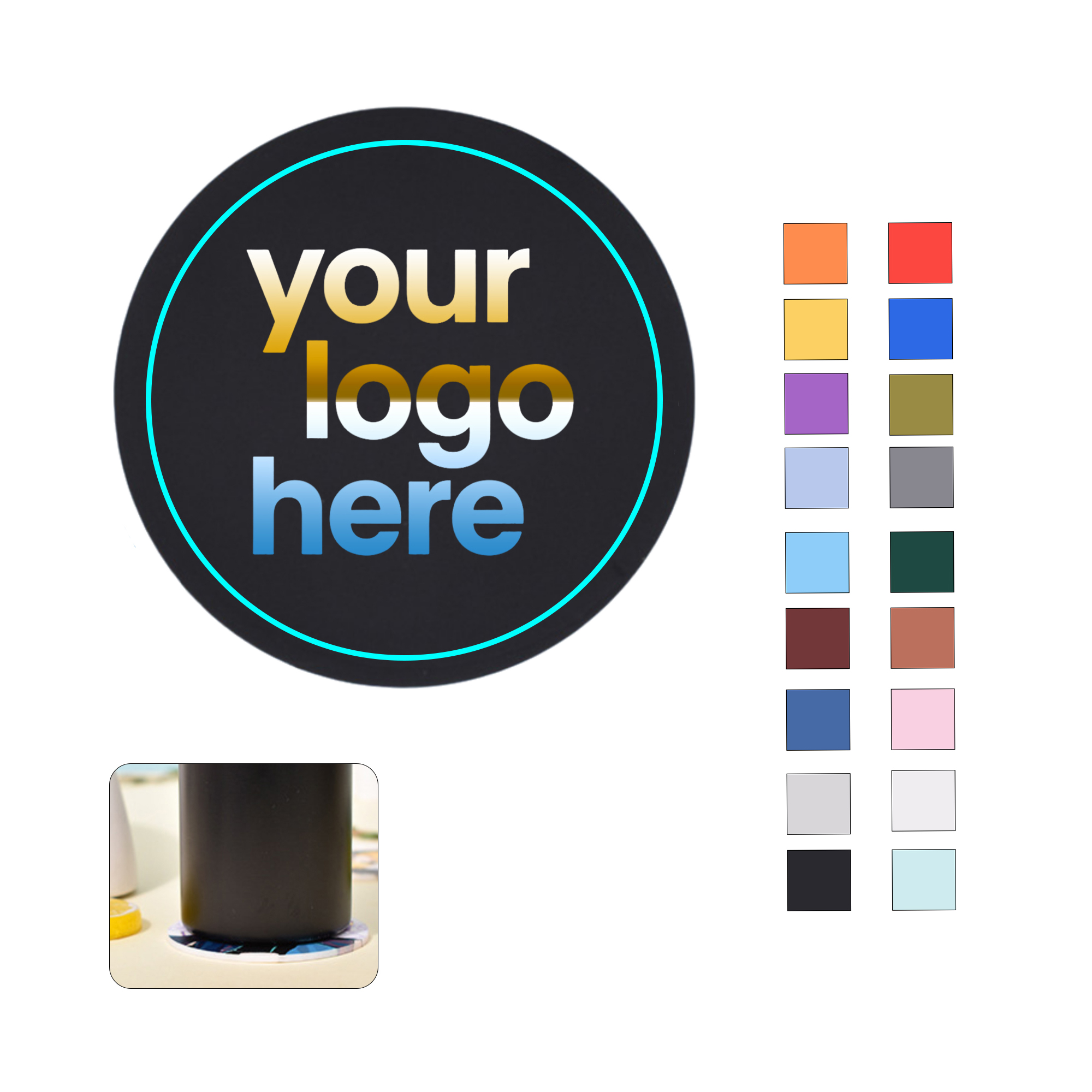 MOQ:20pcs Rubber Coasters 1