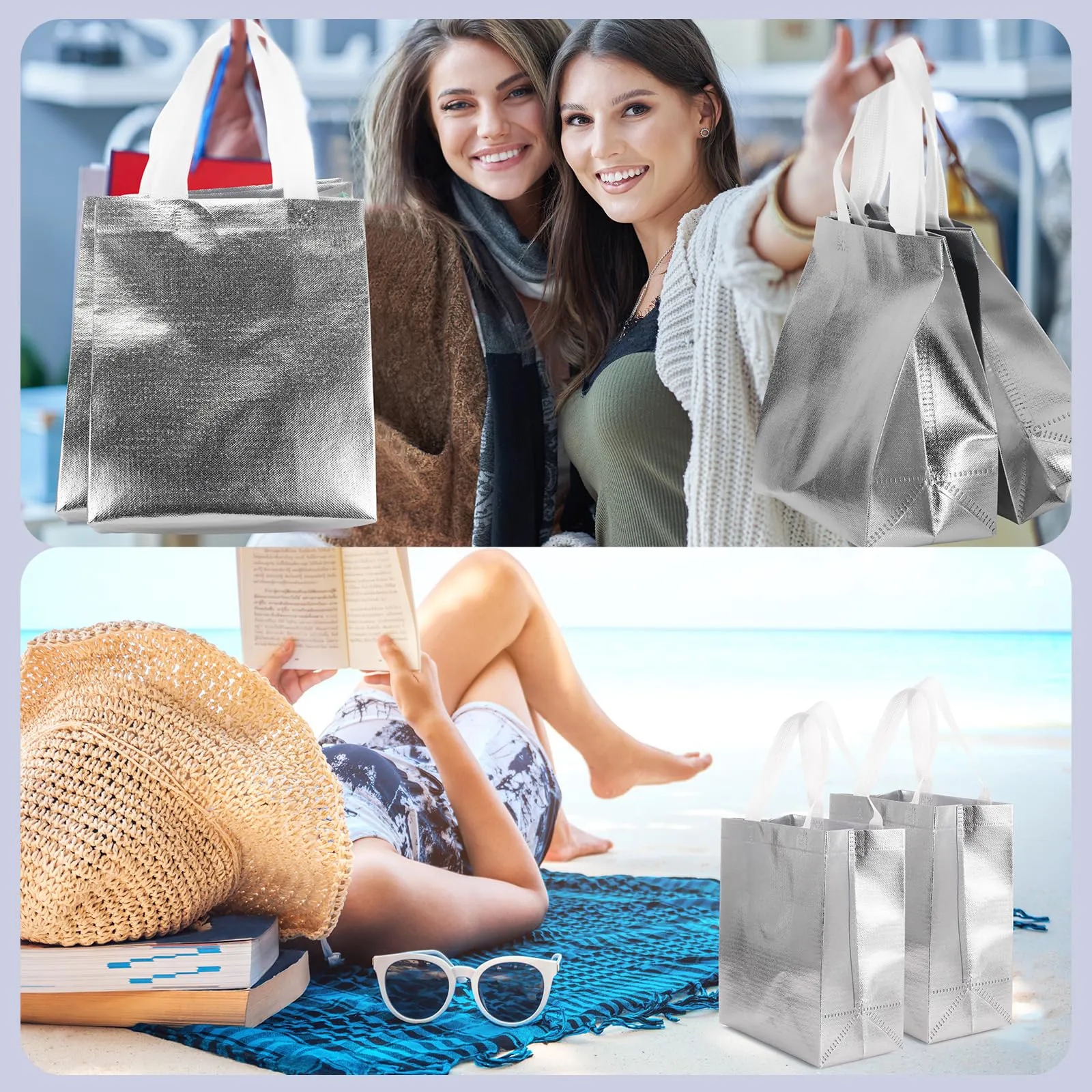 Multi Use Glossy Non Woven Reusable Tote Bags 9